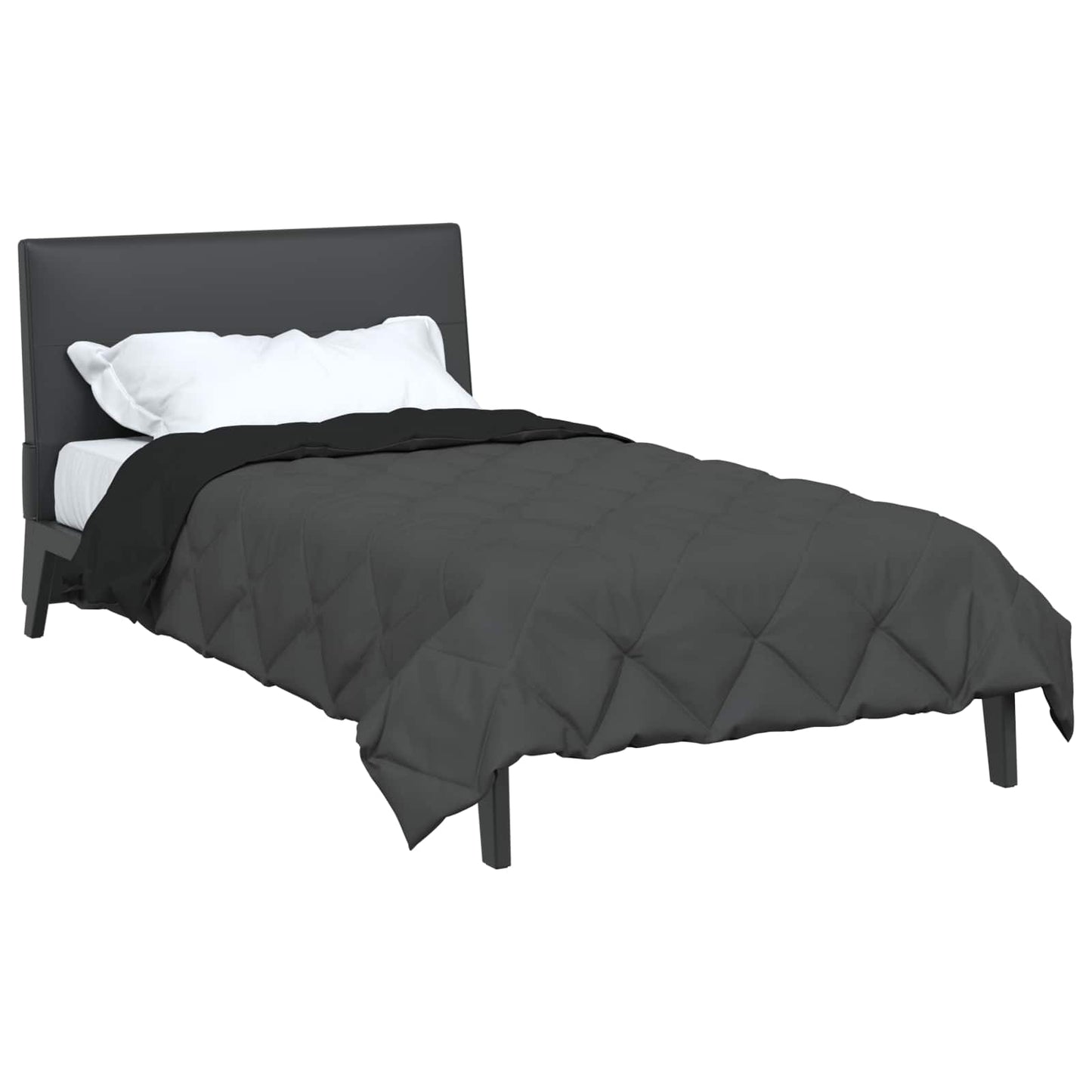 Vidaxl zomer dekbed zwart en anthraciet 200 x 155 cm microfiber