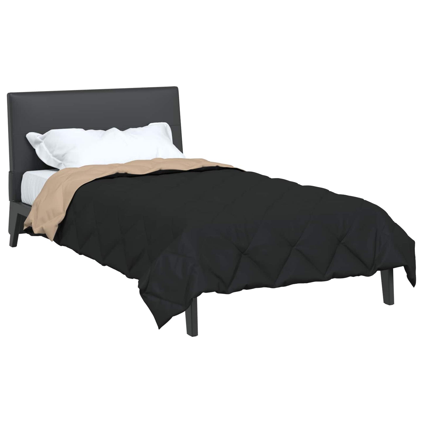 Piumino estivo Vidaxx nero e tortora 200 x 155 cm in microfibra