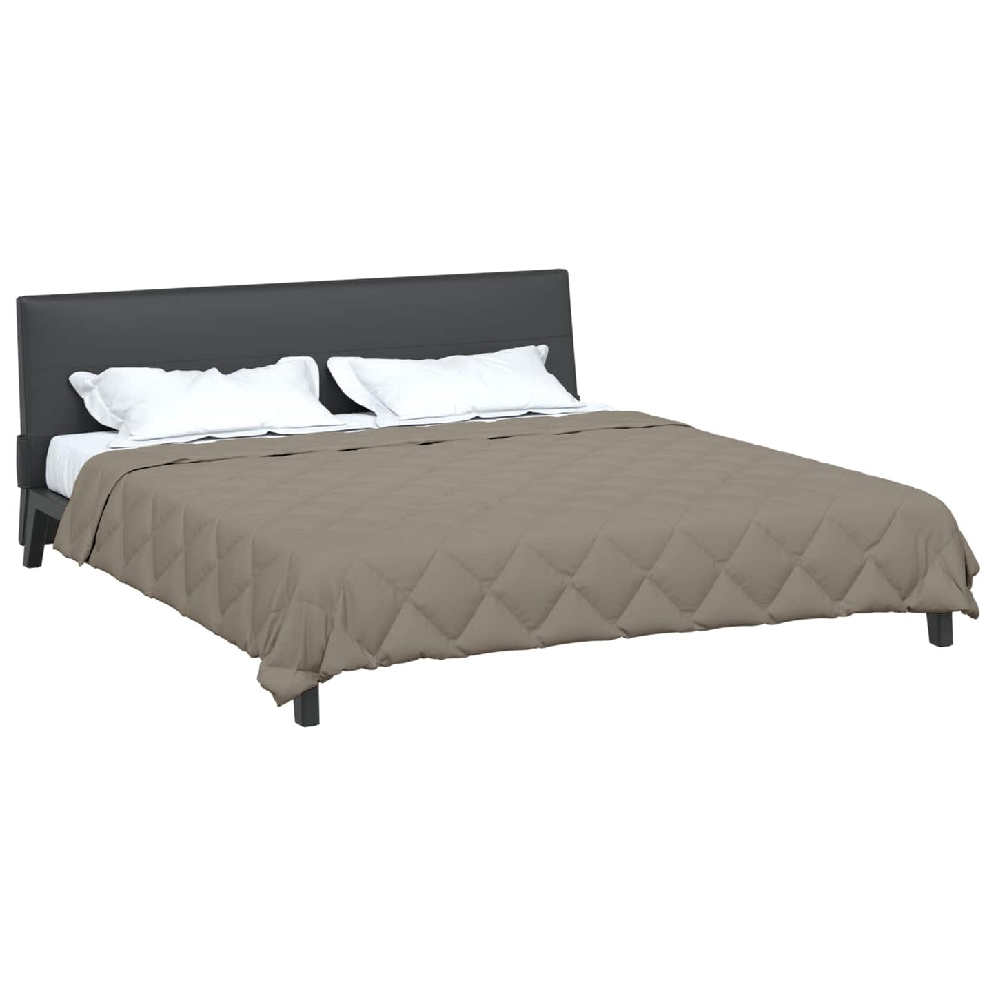 Vidaxl edredón de verano gris claro 240 x 200 cm microfibra