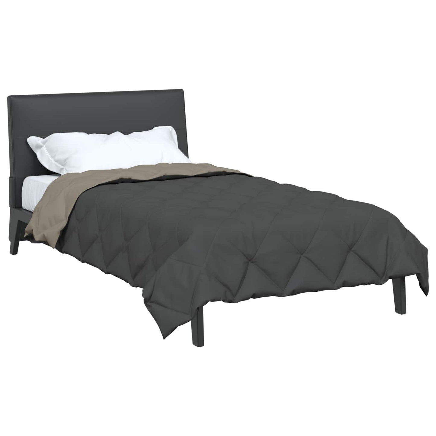 Vidaxl zomer dekbed lichtgrijs en antraciet 220 x 135 cm microfiber