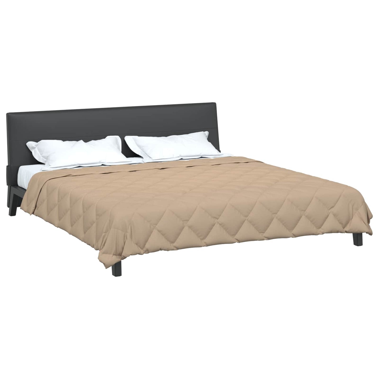 Vidaxl vol jaar dekbed taupe 240 x 200 cm microfiber