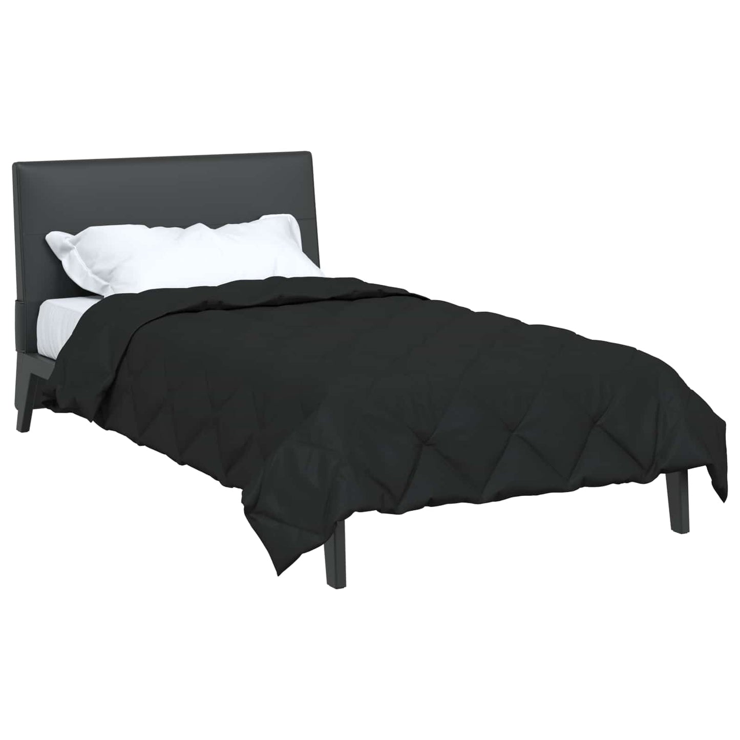 Vidaxl vol jaar dekbed zwart 220 x 135 cm microfiber