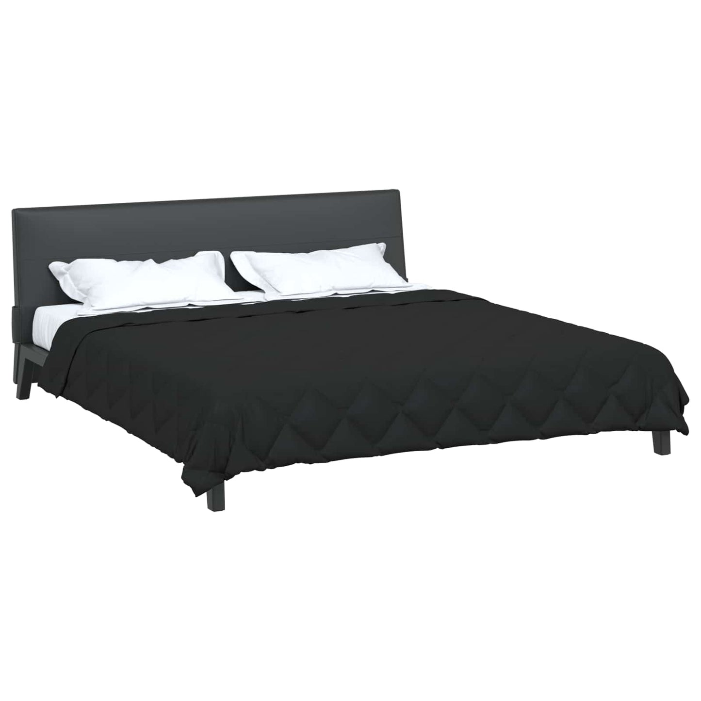 Vidaxl vol jaar dekbed zwart 220 x 260 cm microfiber