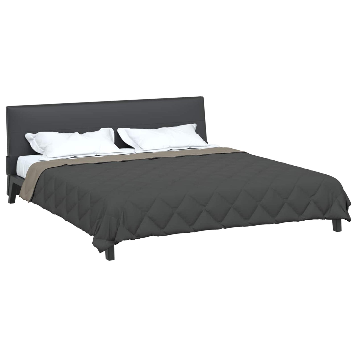 Vidaxl vol jaar dekbed lichtgrijs en antraciet 200 x 200 cm microfiber