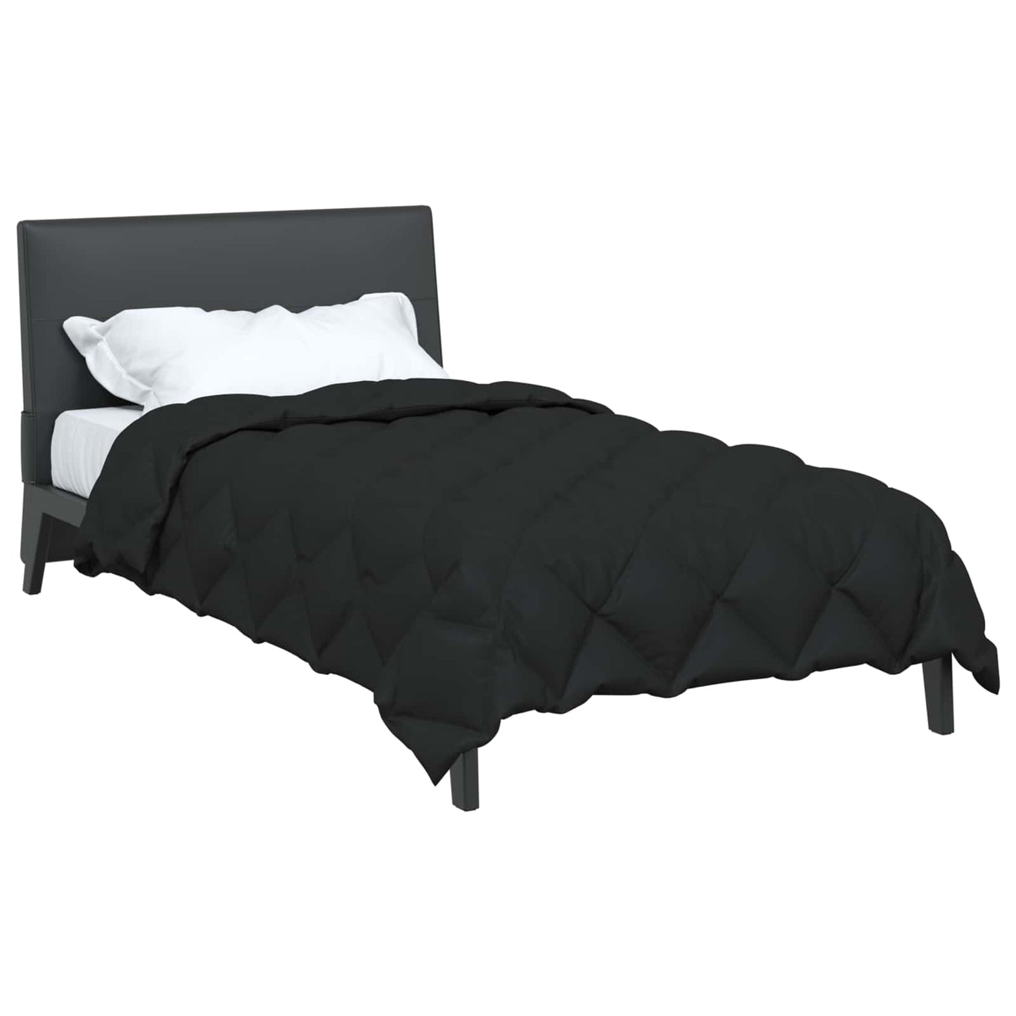 Vidaxl edredón de invierno negro 200 x 135 cm microfibra