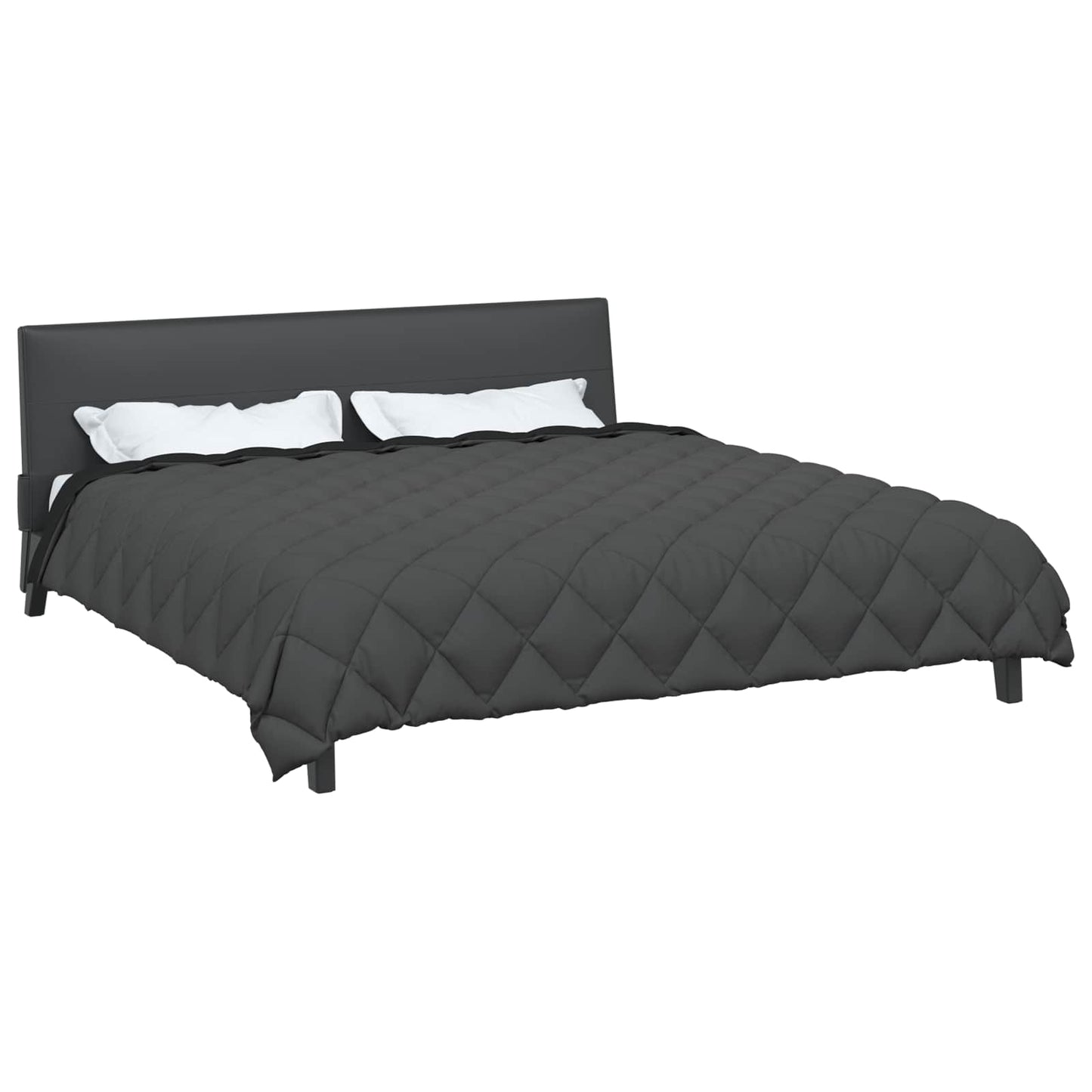 Vidaxl winter dekbed zwart en anthraciet 220 x 200 cm microfiber