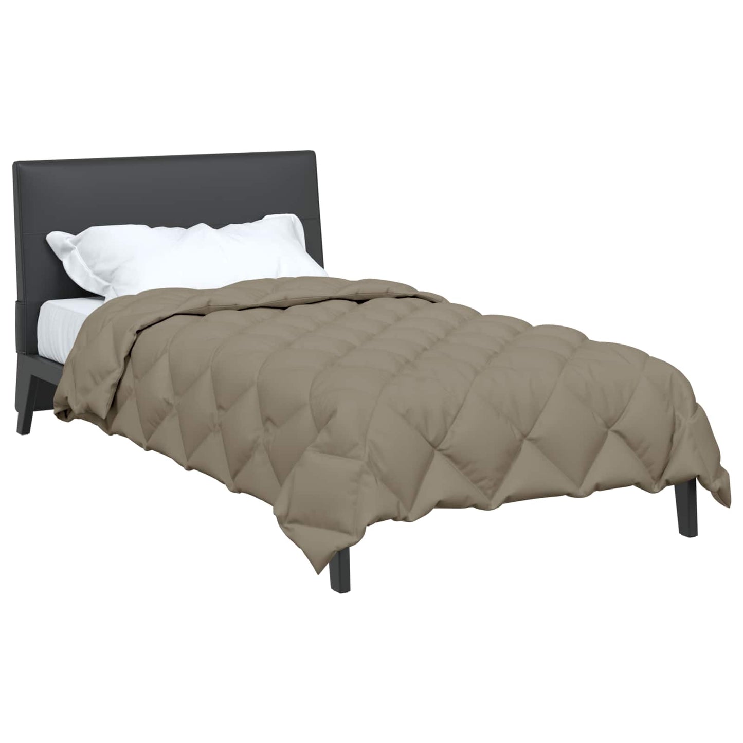 Vidaxl edredón de invierno gris claro 200 x 135 cm microfibra