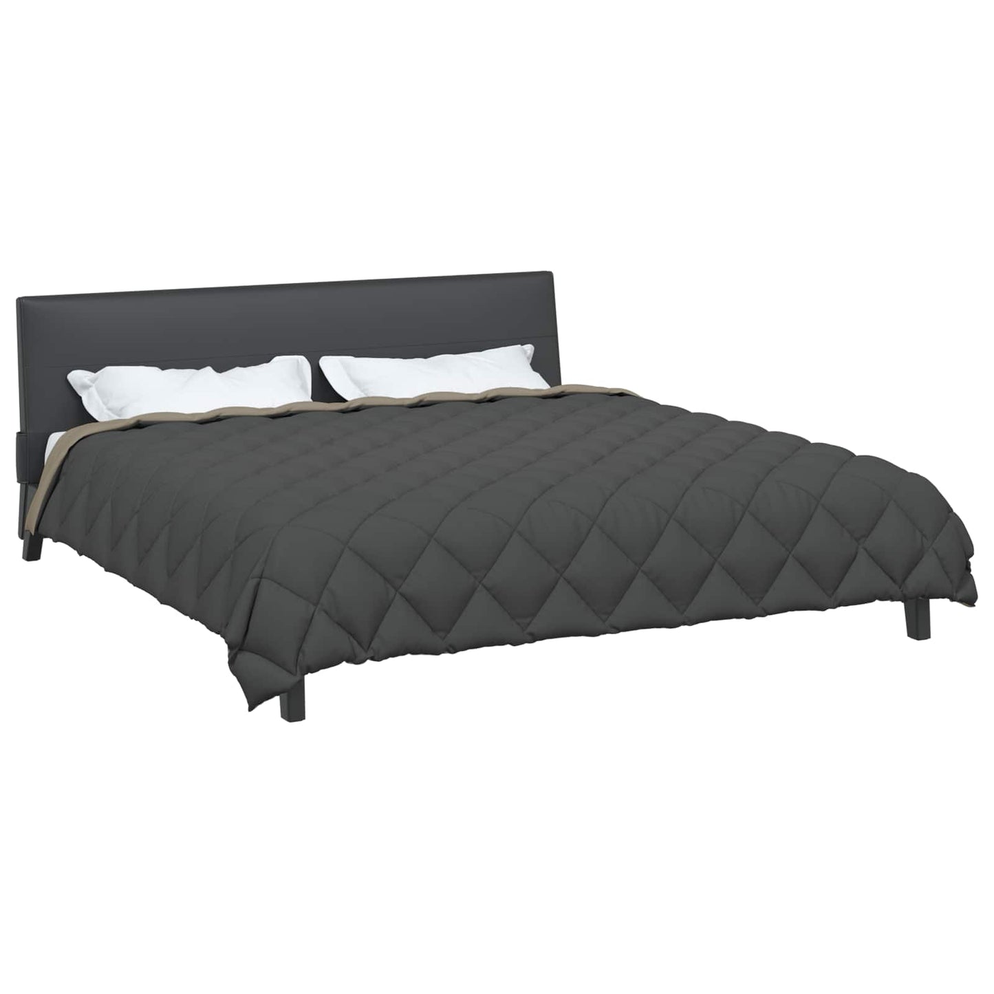 Vidaxl winter dekbed lichtgrijs en antraciet 220 x 260 cm microfiber