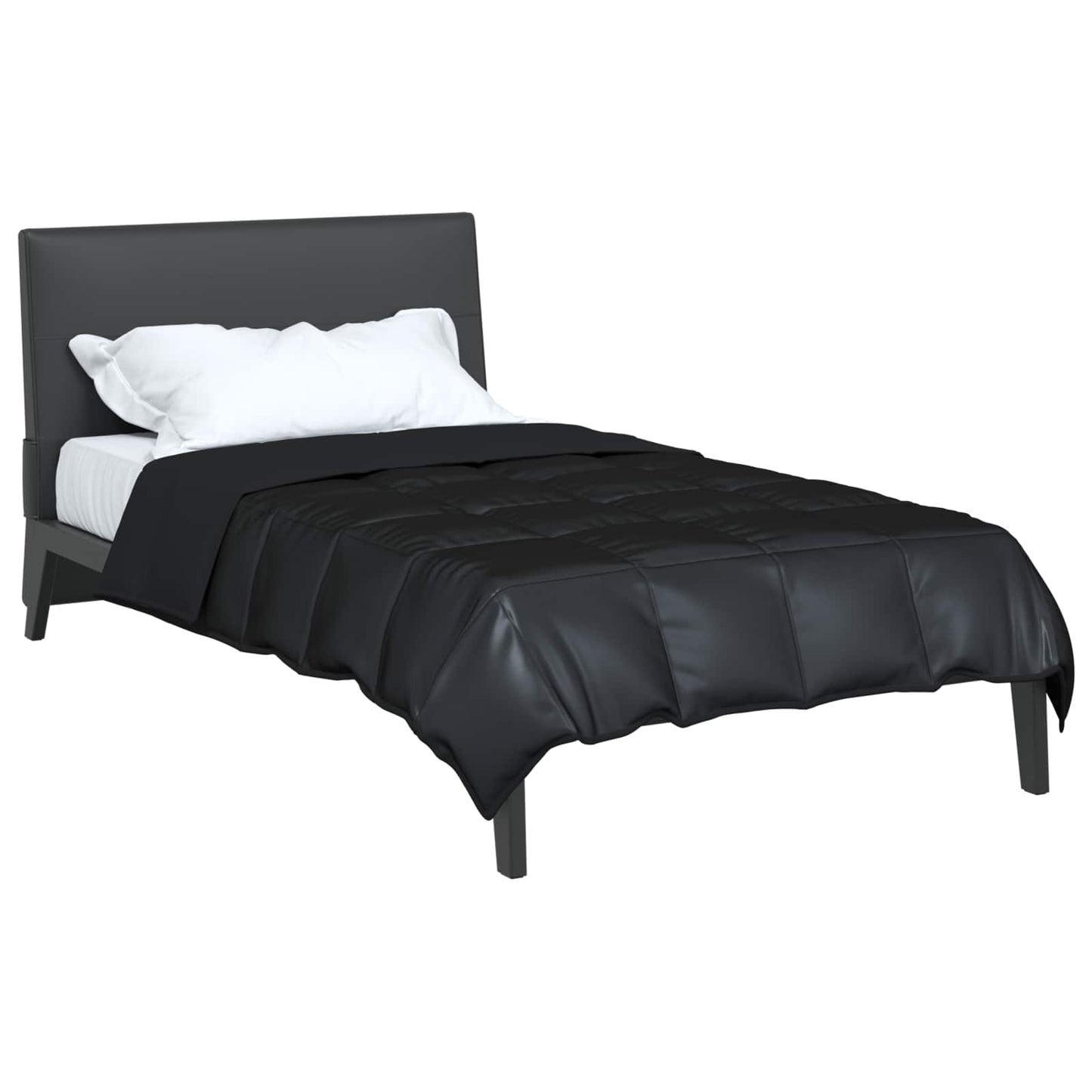 Piumino intero anno Vidaxx nero 200 x 155 cm in raso e microfibra