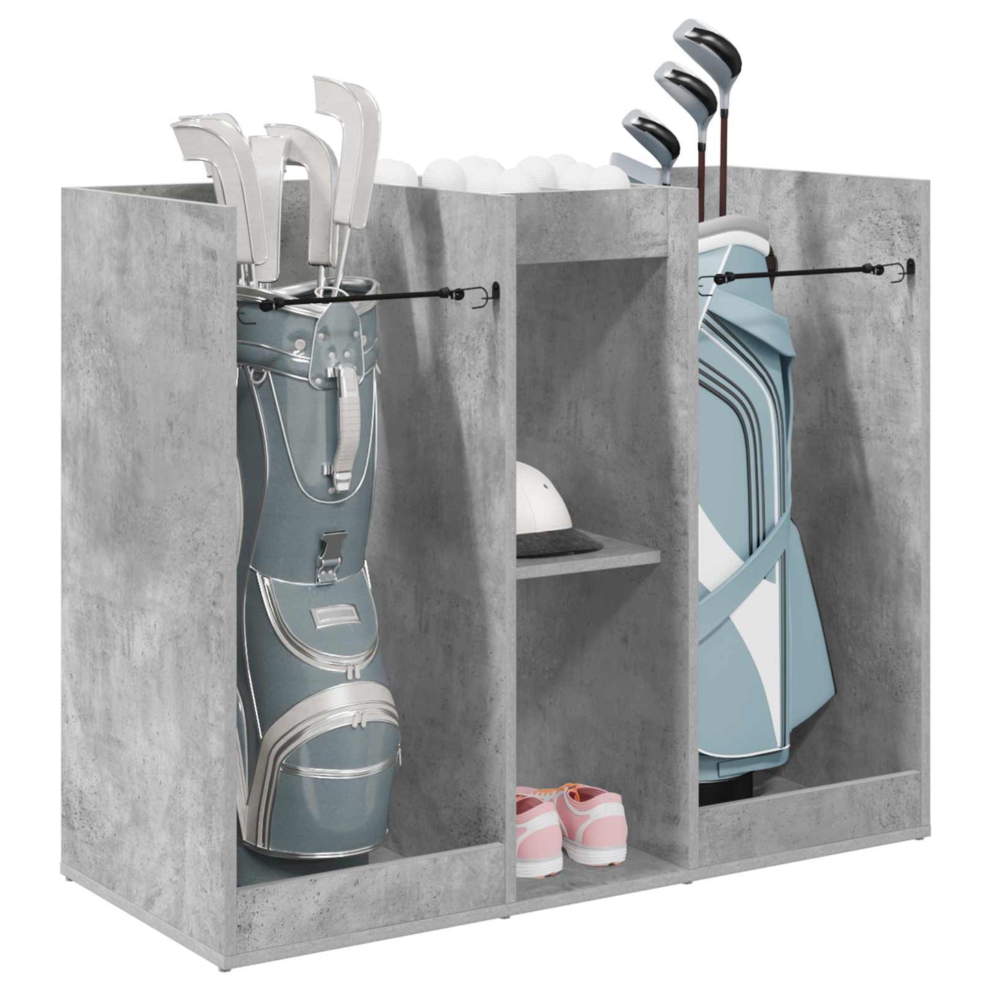 Vidaxx mueble de golf gris cemento liso 102 x 45 x 85,5 cm