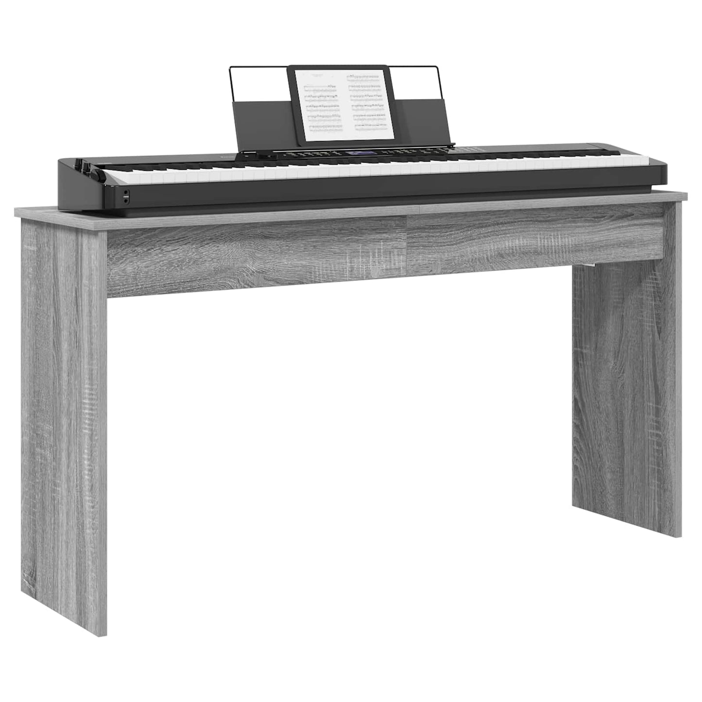 Vidaxl keyboardstand grijs sonoma 120 x 32 x 64 cm bewerkt hout