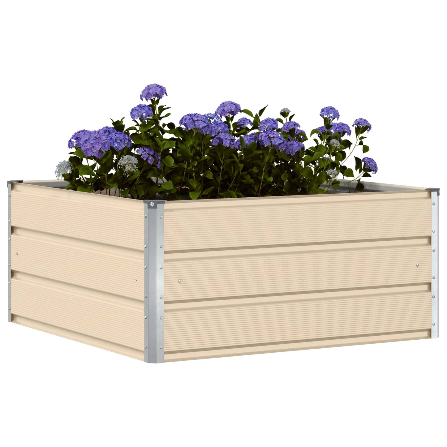 Vidaxx macetero marfil 100 x 100 x 45 cm acero