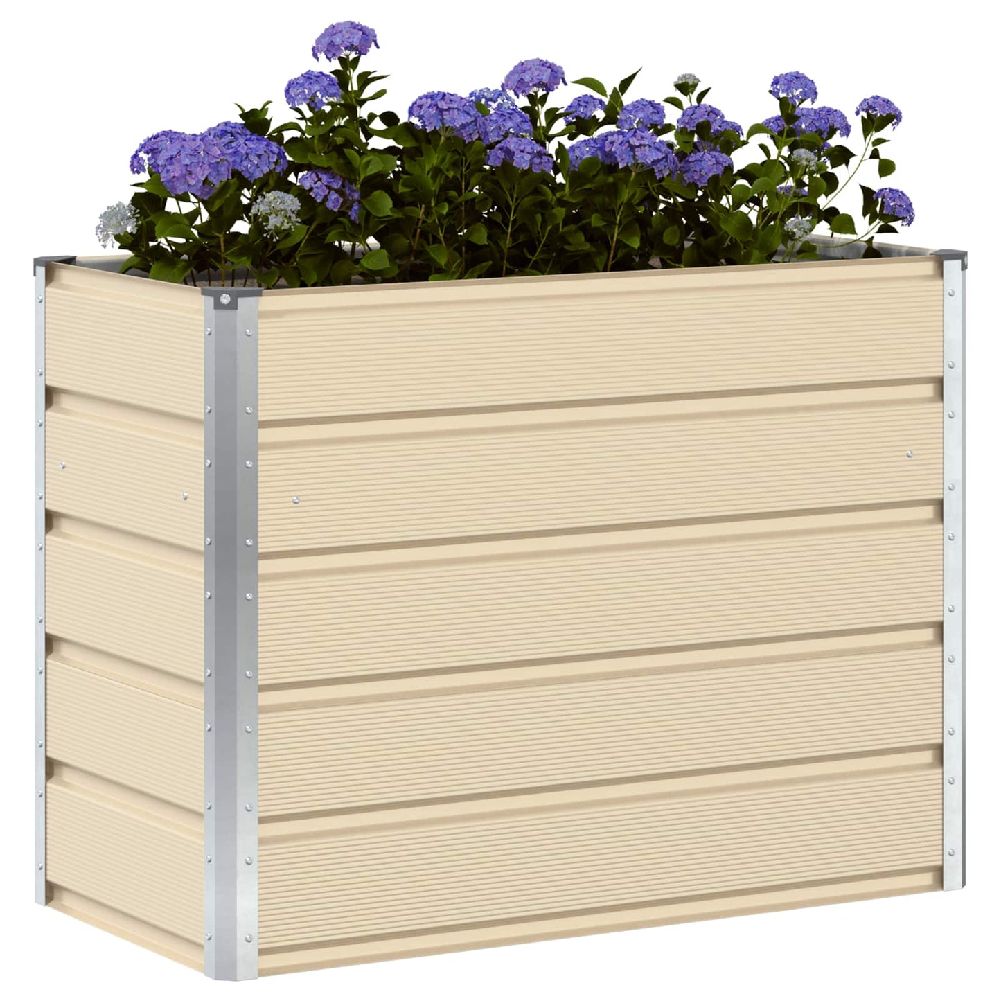 Vidaxl plantenbak ivoor 480 x 50 x 45 cm gegalvaniseerd staal