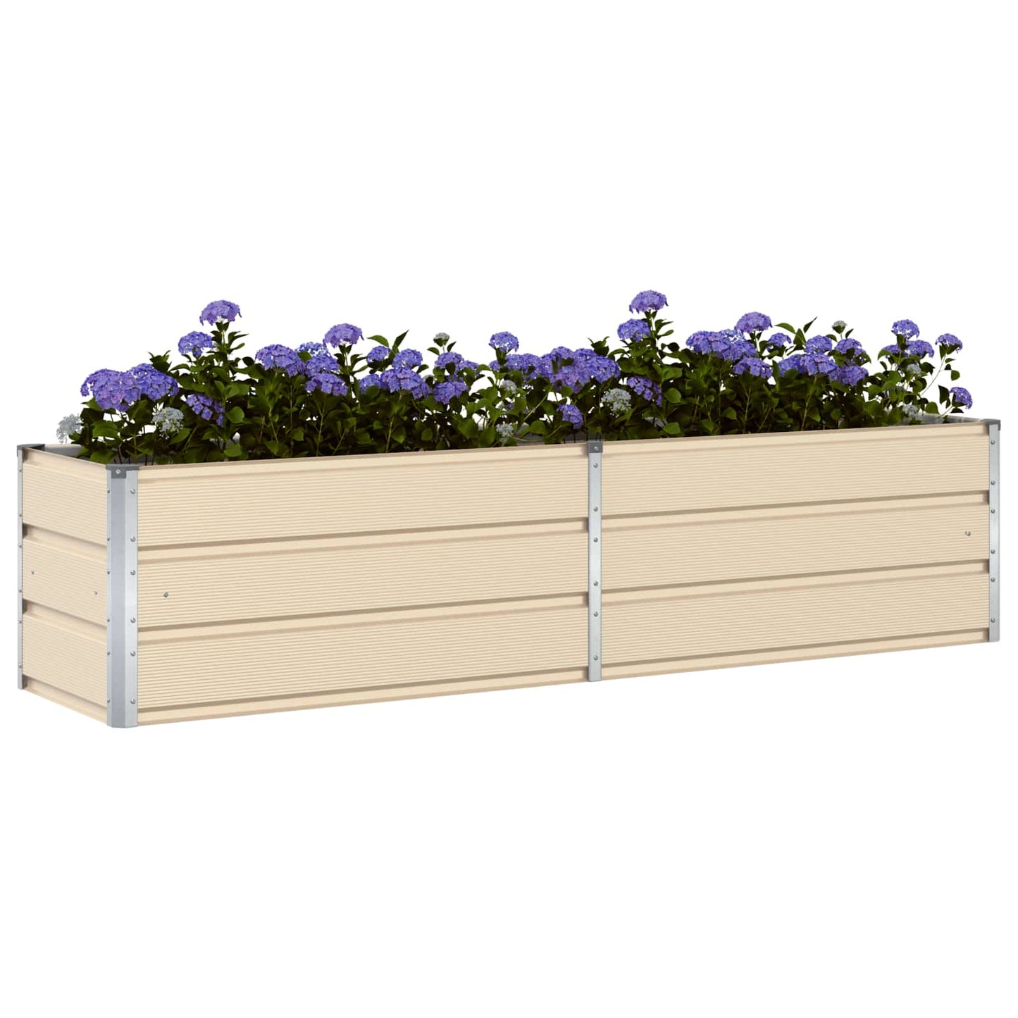 Vidaxl plantenbak ivoor 480 x 50 x 45 cm gegalvaniseerd staal