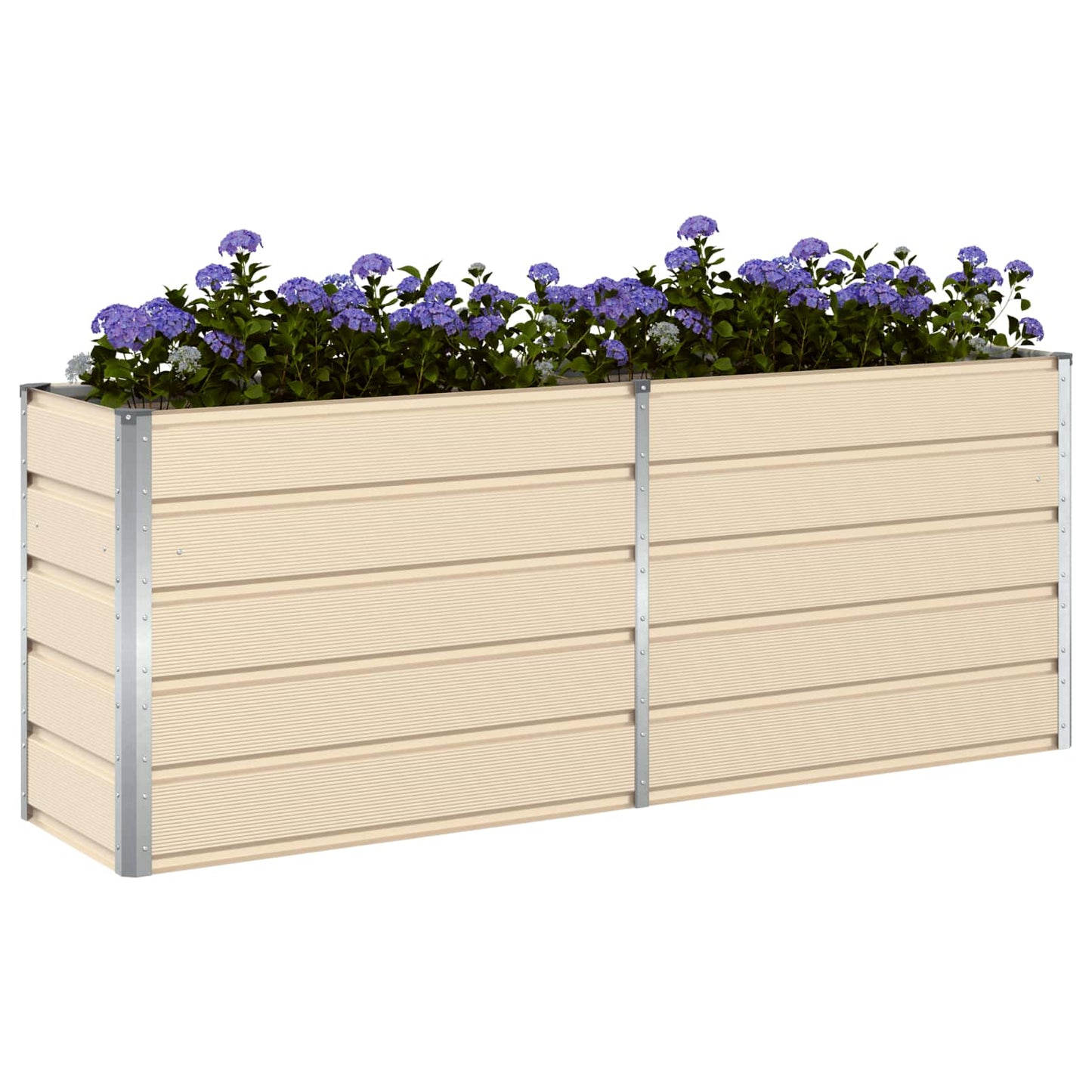 Vidaxl plantenbak ivoor 480 x 50 x 45 cm gegalvaniseerd staal