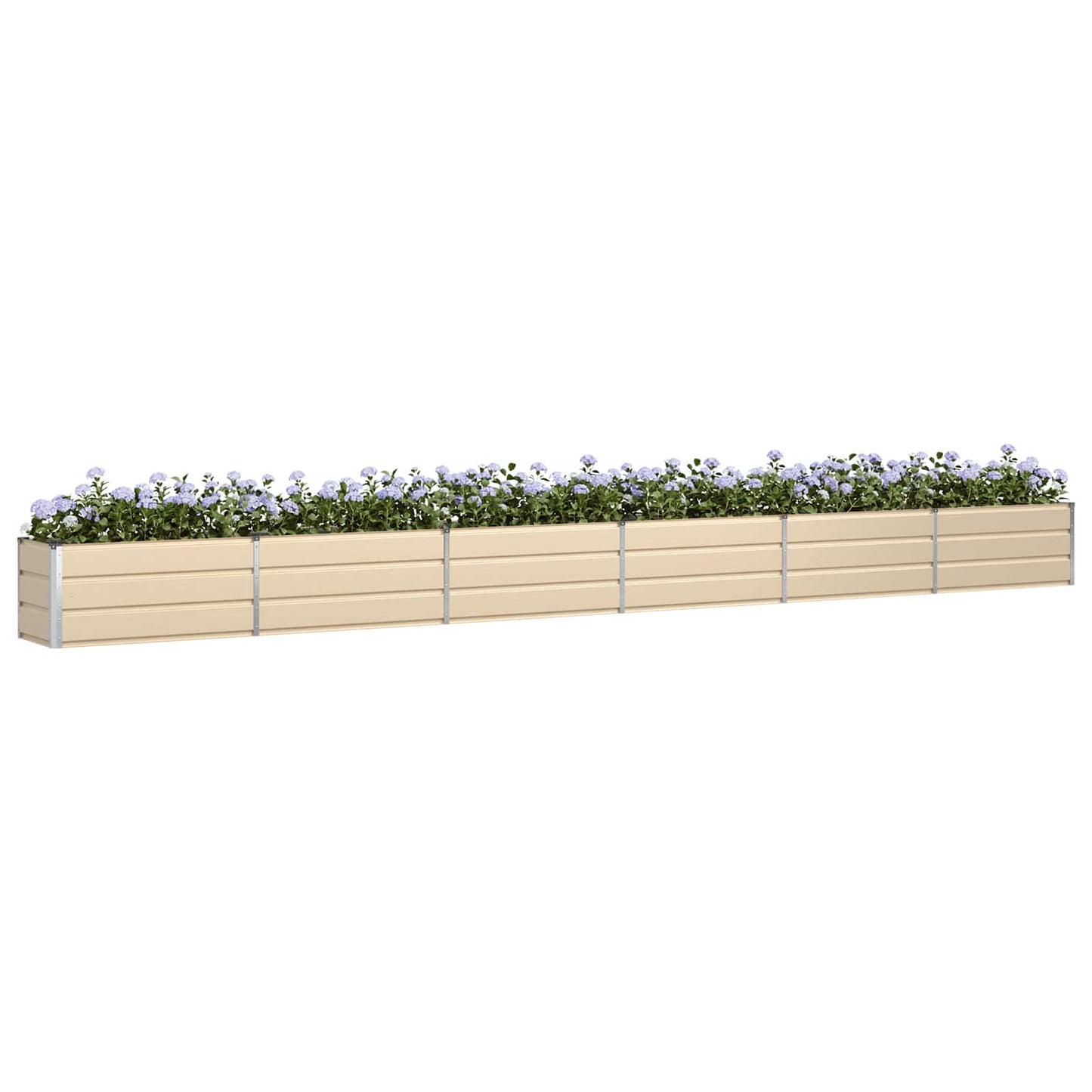 Vidaxl plantenbak ivoor 480 x 50 x 45 cm gegalvaniseerd staal
