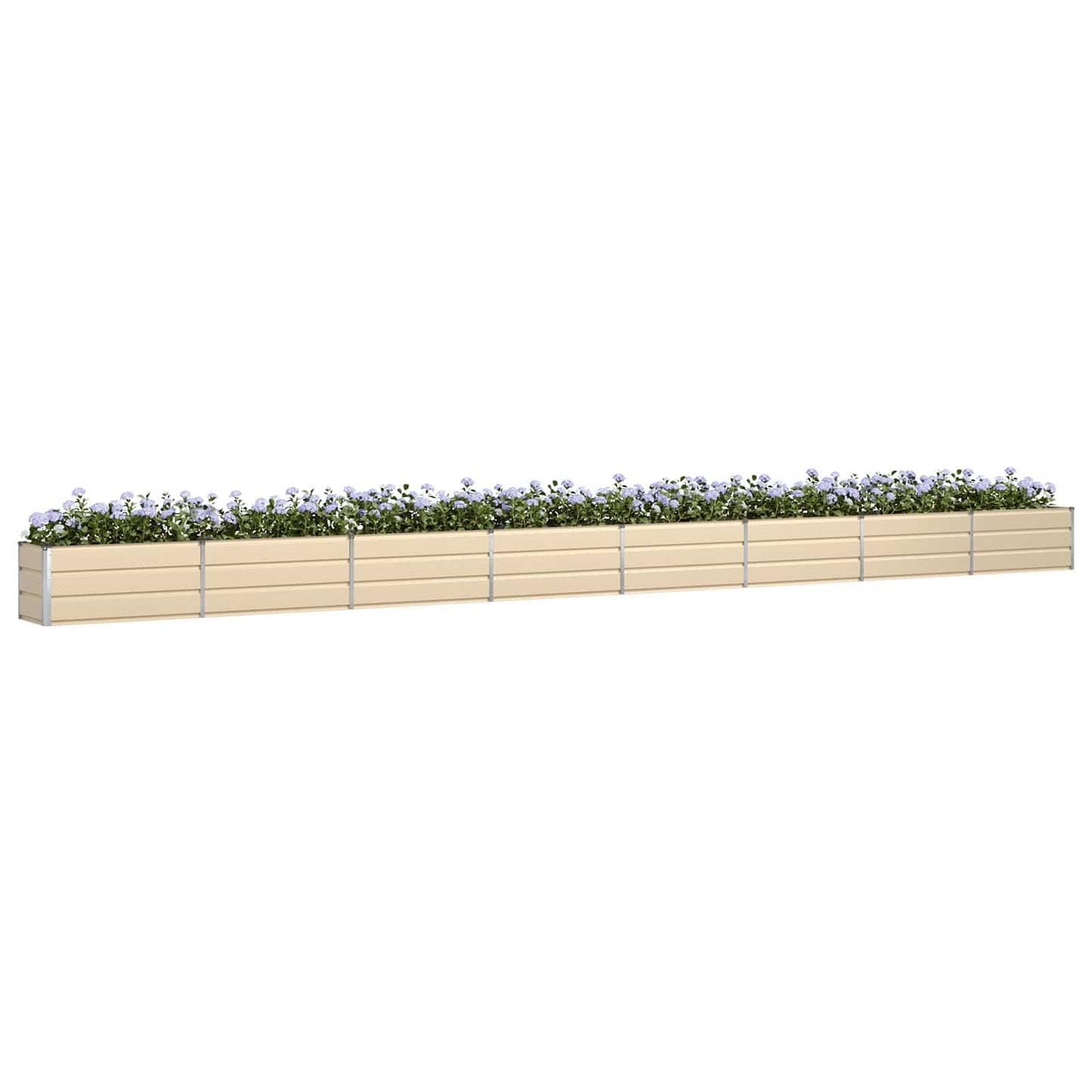 Vidaxl plantenbak ivoor 480 x 50 x 45 cm gegalvaniseerd staal