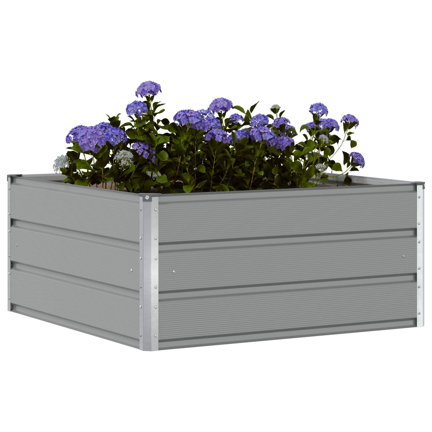Vidaxl plantenbak lichtgrijs 100 x 100 x 45 cm staal