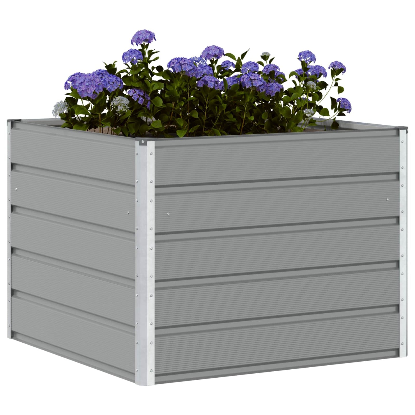 Vidaxl plantenbak lichtgrijs 100 x 100 x 75 cm staal