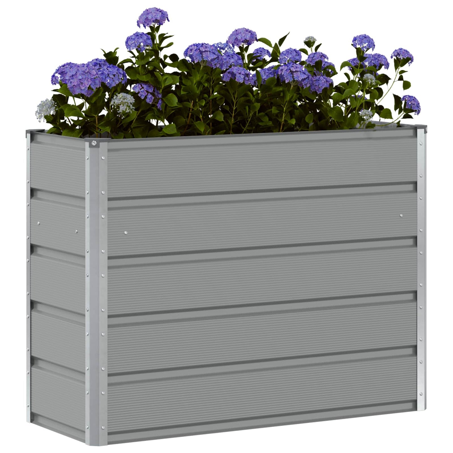 Vidaxl plantenbak lichtgrijs 100 x 40 x 75 cm staal