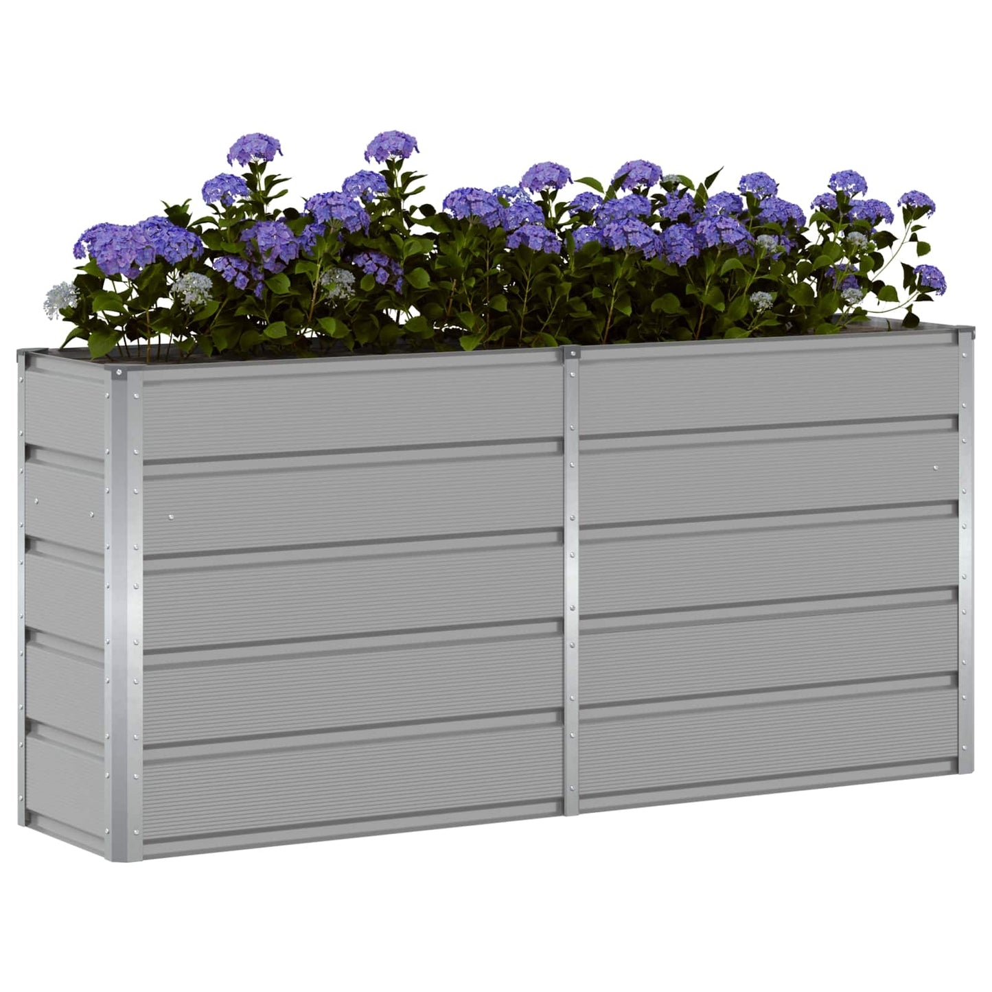 Vidaxl plantenbak lichtgrijs 160 x 40 x 75 cm staal