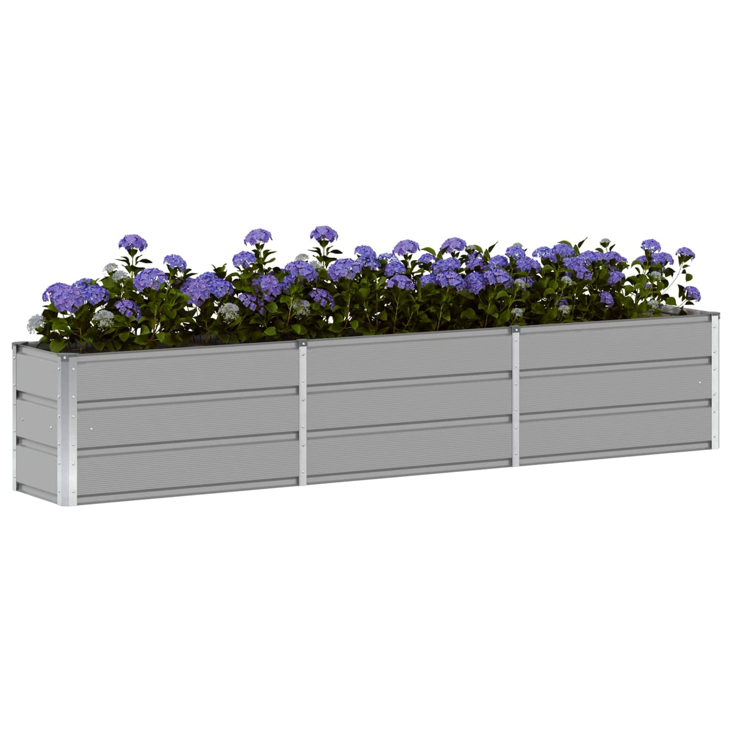 Jardinera vidaxx gris claro 240 x 40 x 45 cm acero