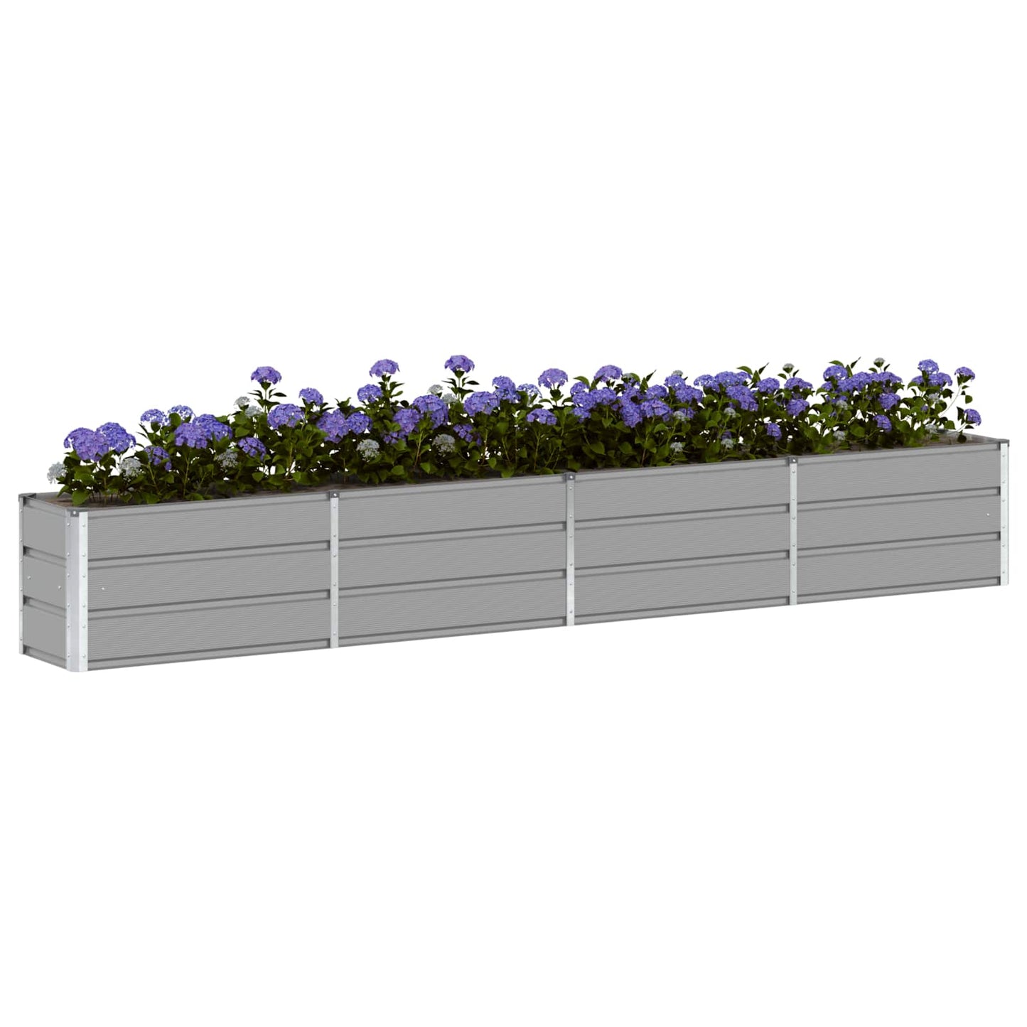 Vidaxl plantenbak lichtgrijs 320 x 40 x 45 cm staal