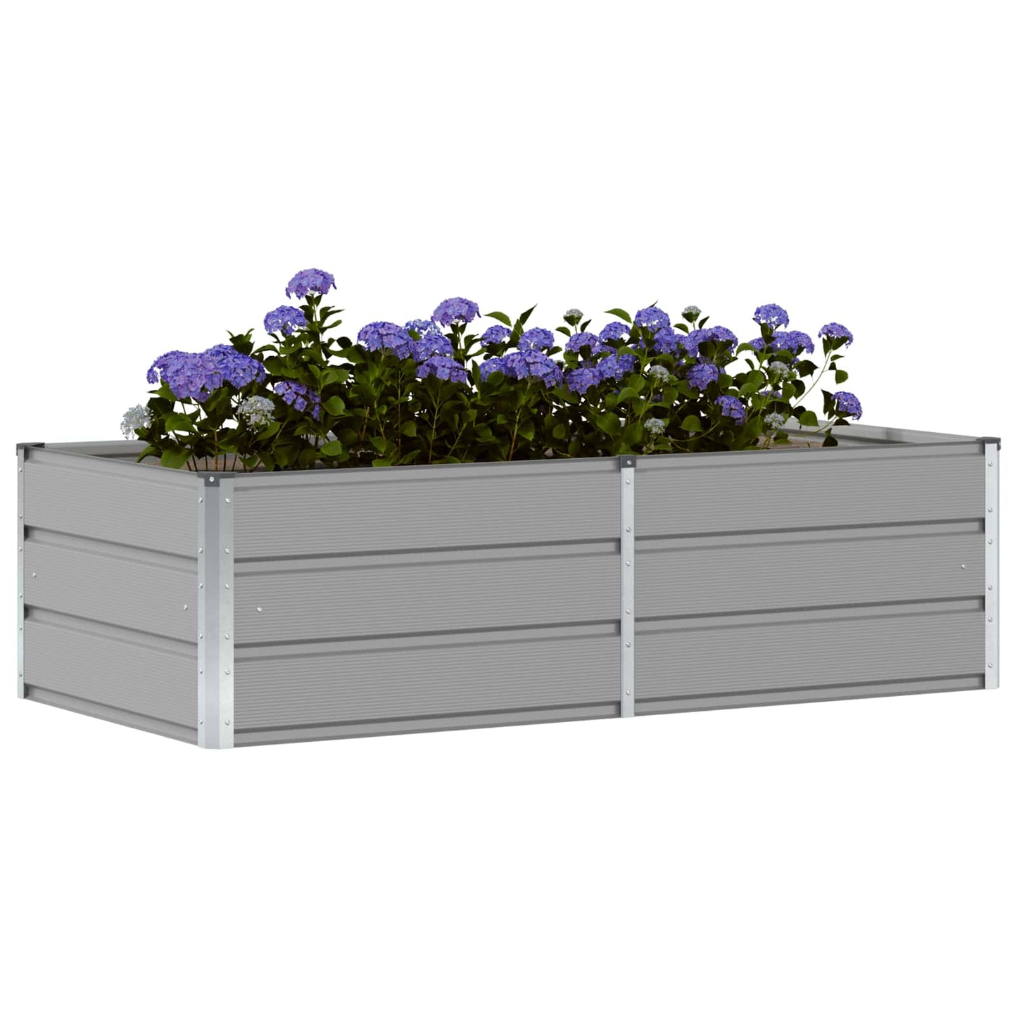 Jardinera vidaxx gris claro 160 x 80 x 45 cm acero