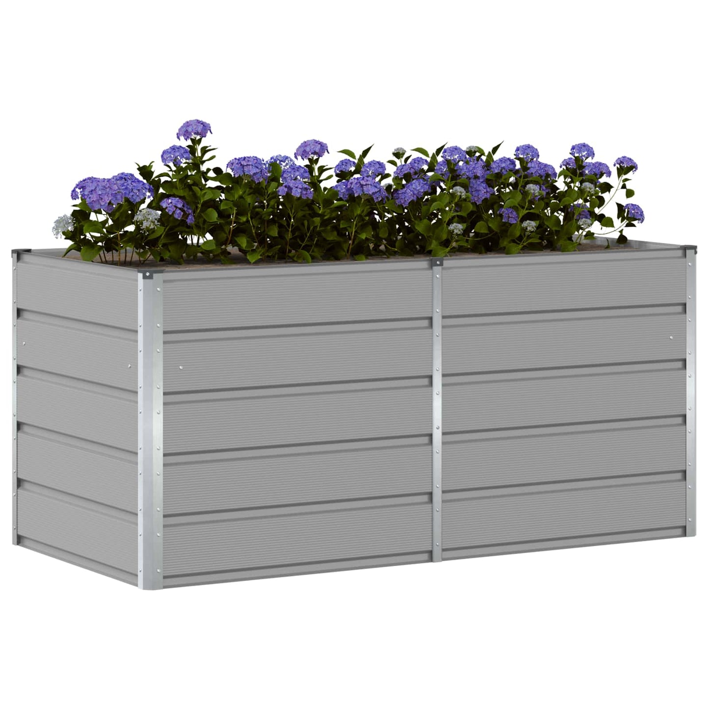 Jardinera vidaxx gris claro 160 x 80 x 75 cm acero