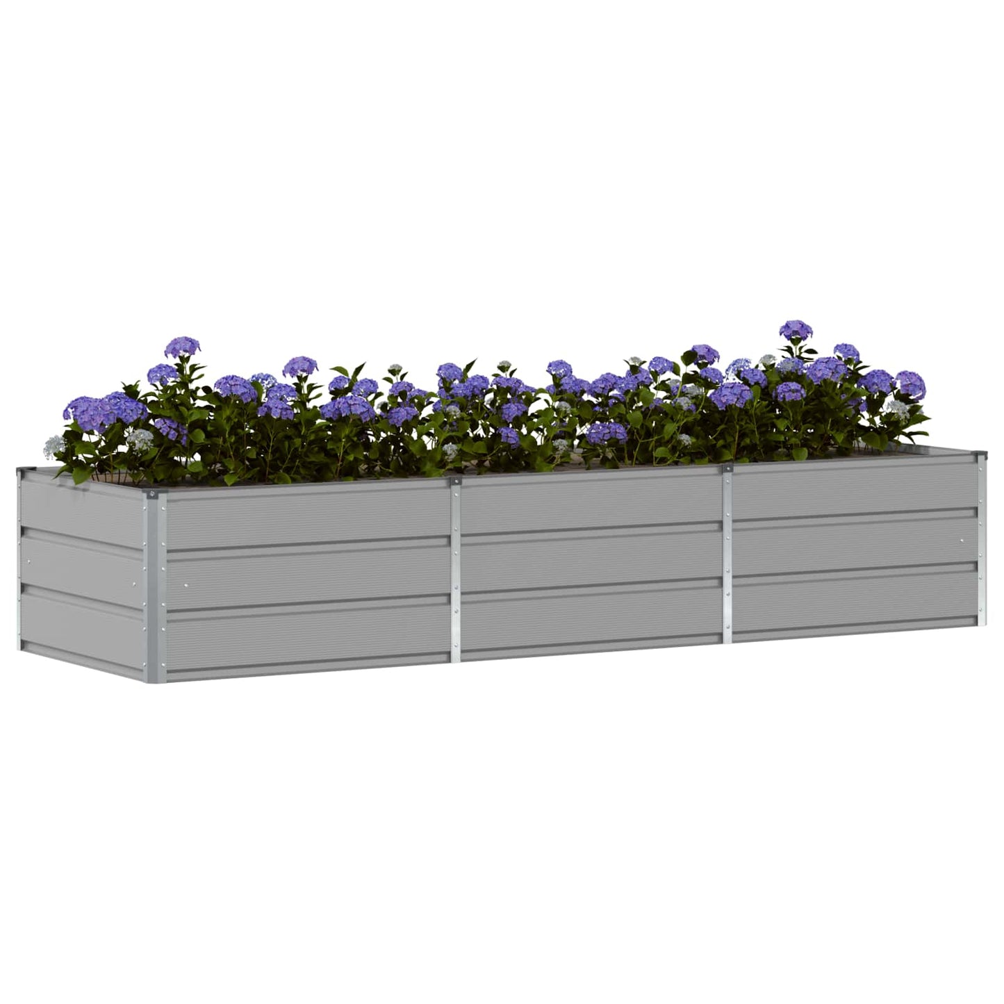 Jardinera vidaxx gris claro 240 x 80 x 45 cm acero