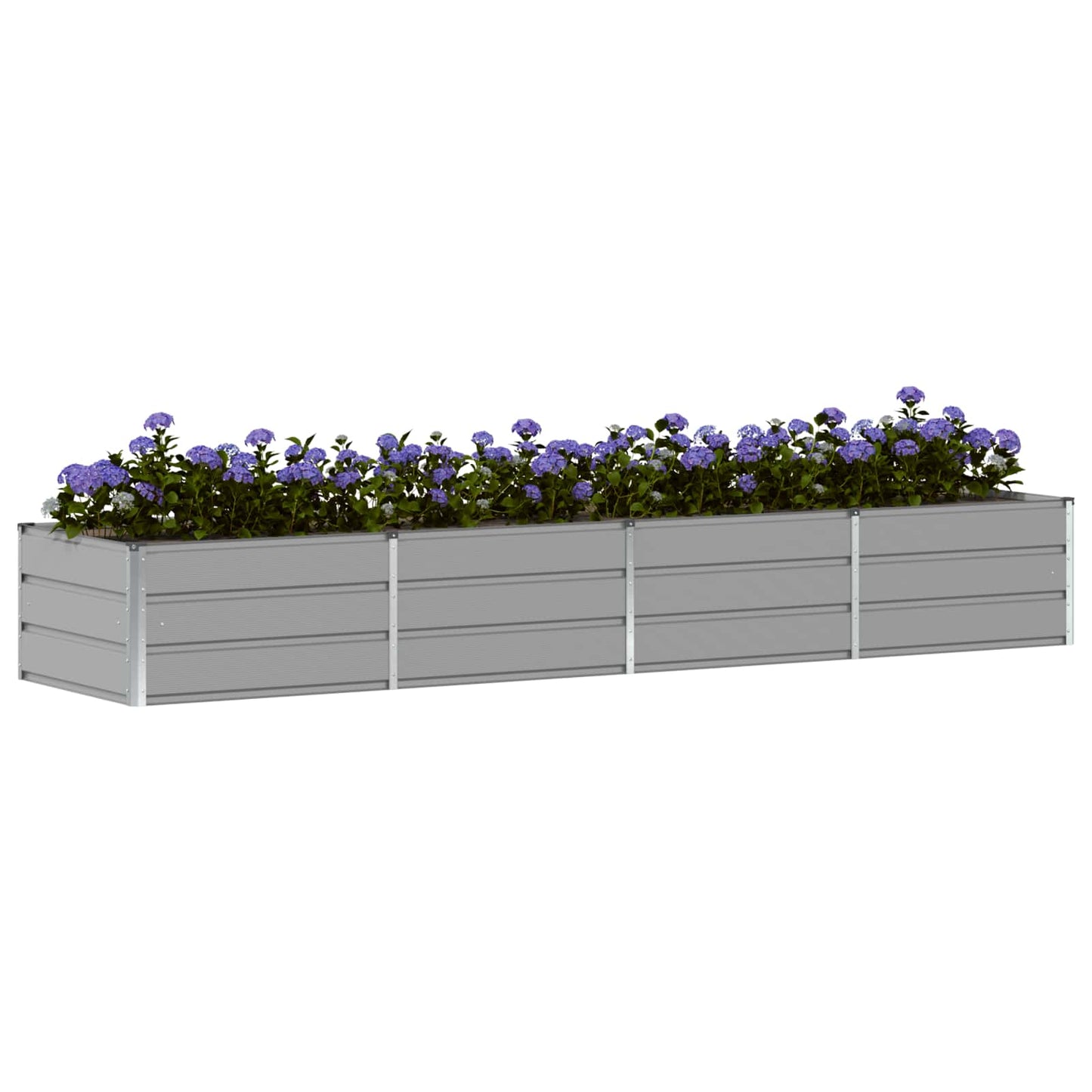 Vidaxl plantenbak lichtgrijs 320 x 80 x 45 cm staal