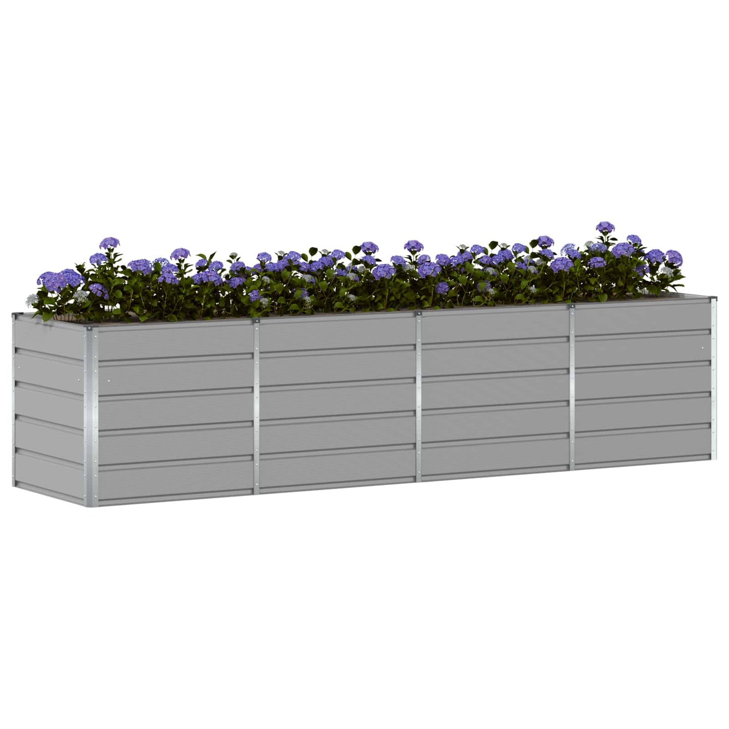 Jardinera vidaxx gris claro 240 x 80 x 75 cm acero