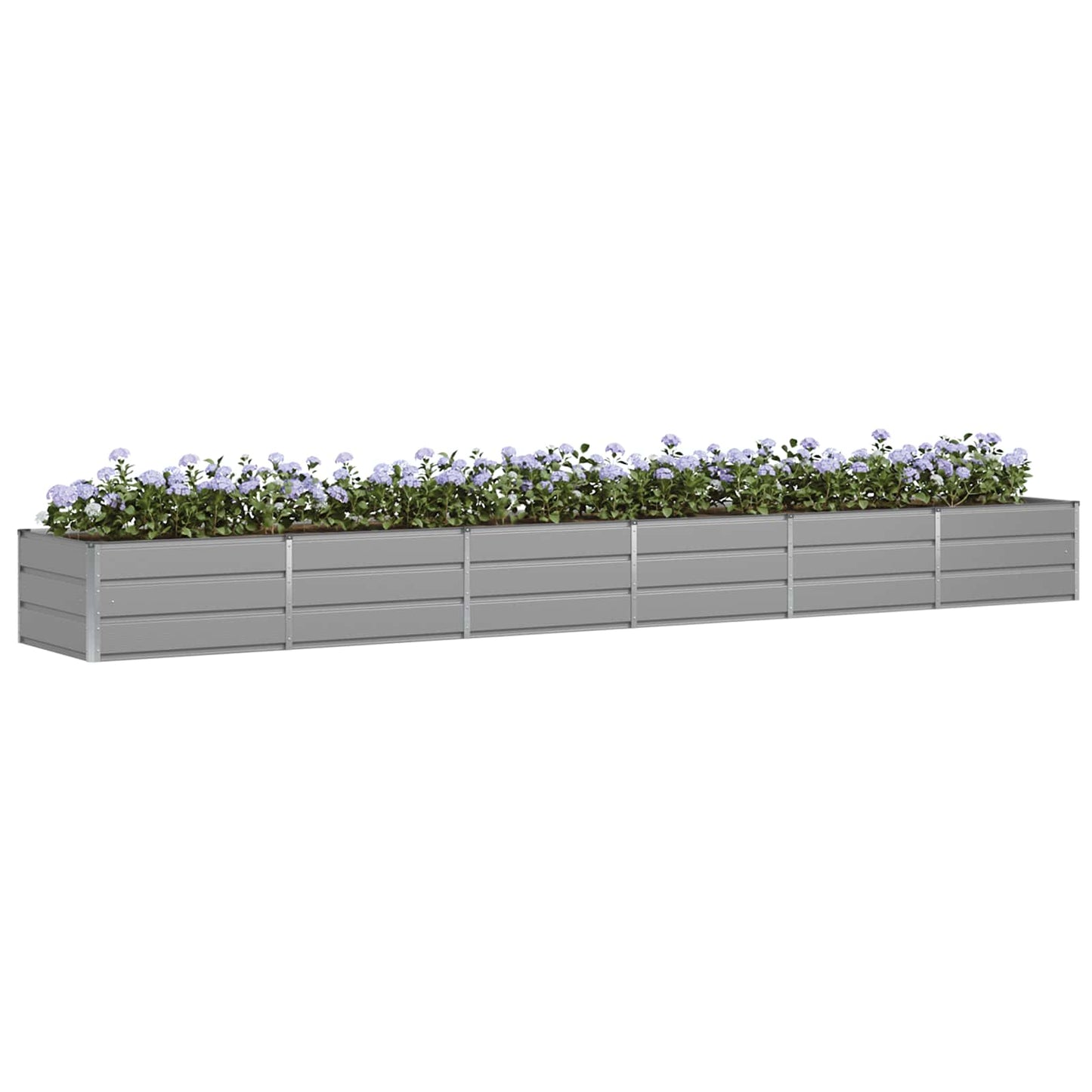 Vidaxl plantenbak lichtgrijs 480 x 80 x 45 cm staal
