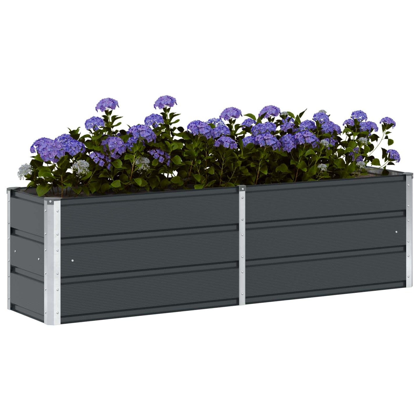Vidaxl plantenbak antraciet 160 x 40 x 45 cm staal