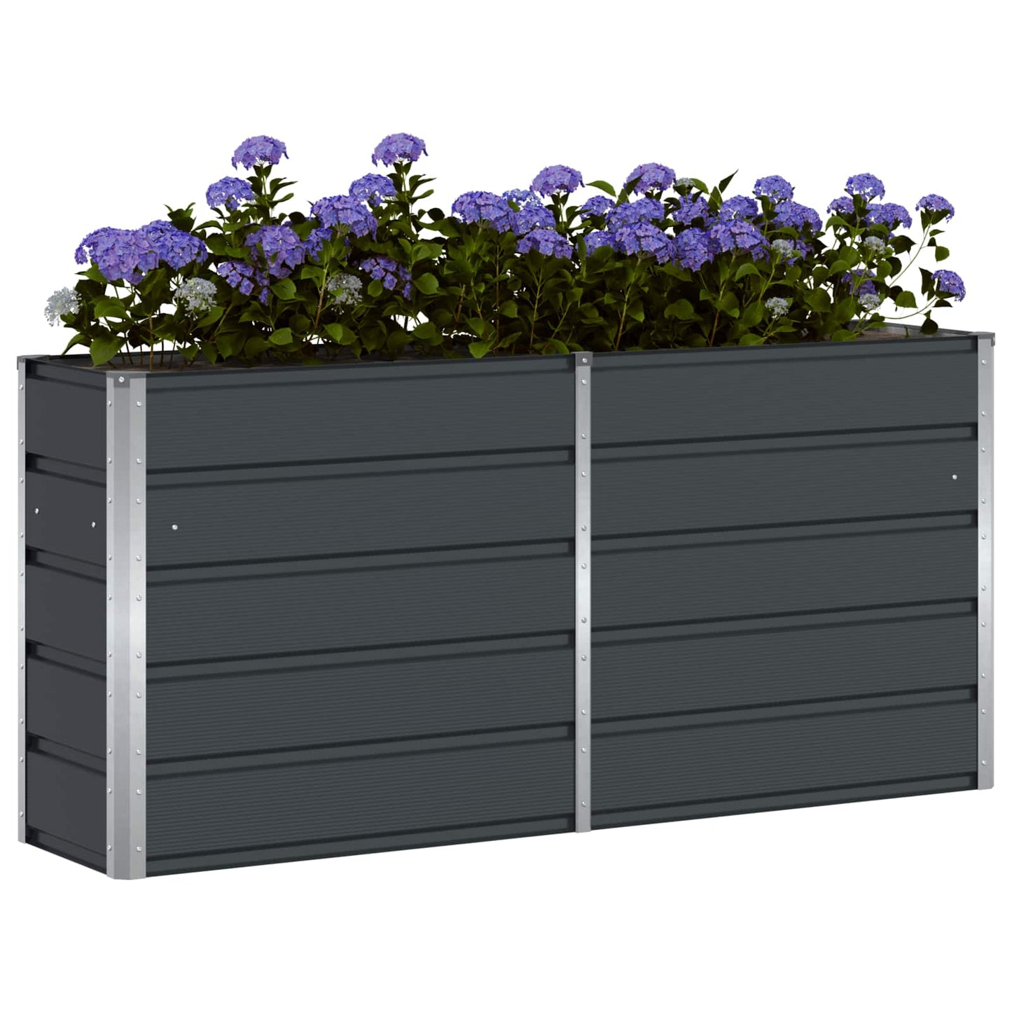 Vidaxl plantenbak antraciet 160 x 40 x 75 cm staal