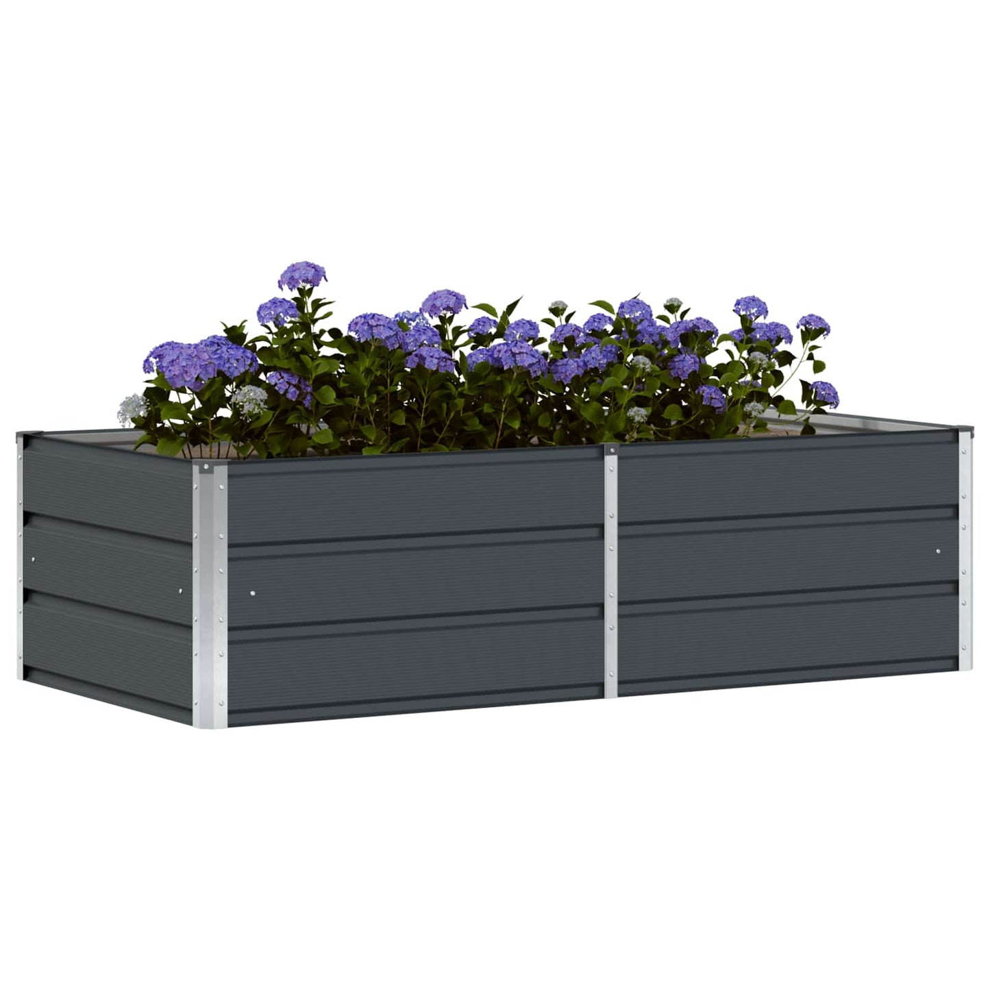 Vidaxl plantenbak antraciet 160 x 80 x 45 cm staal