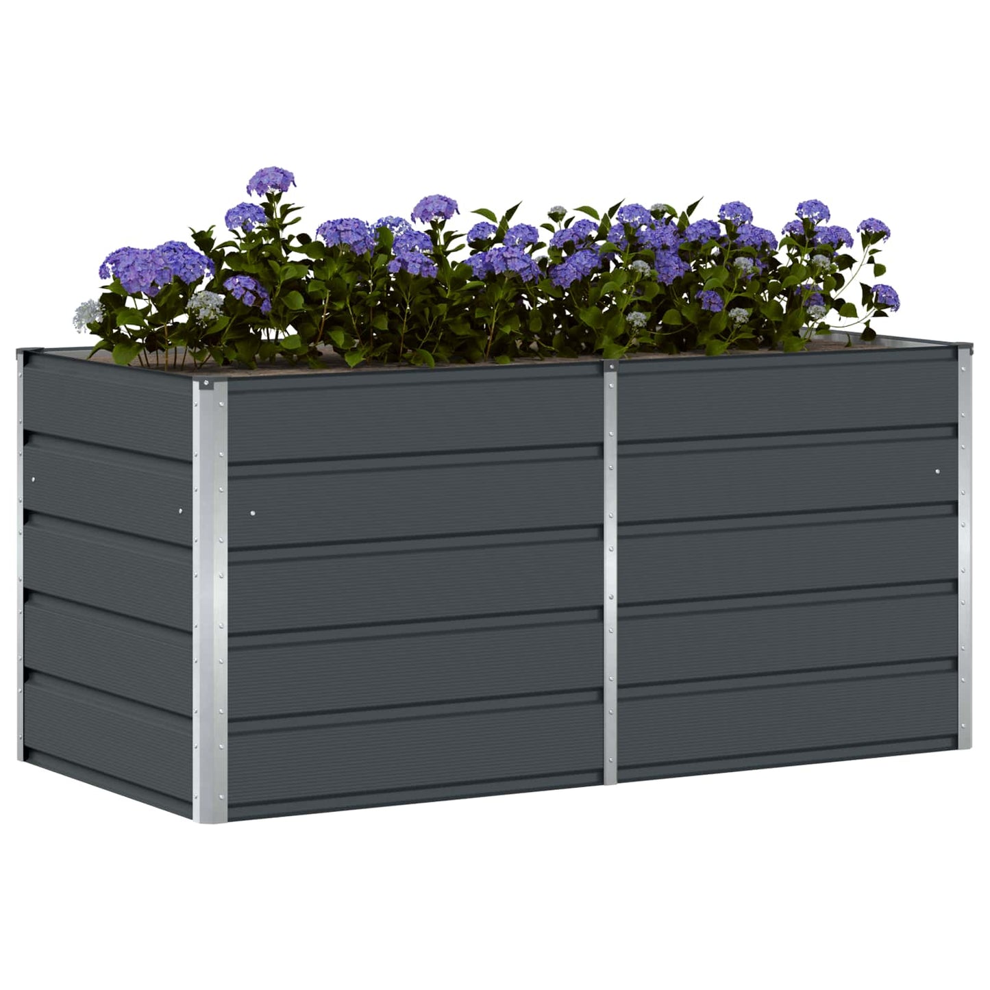 Vidaxl plantenbak antraciet 160 x 80 x 75 cm staal