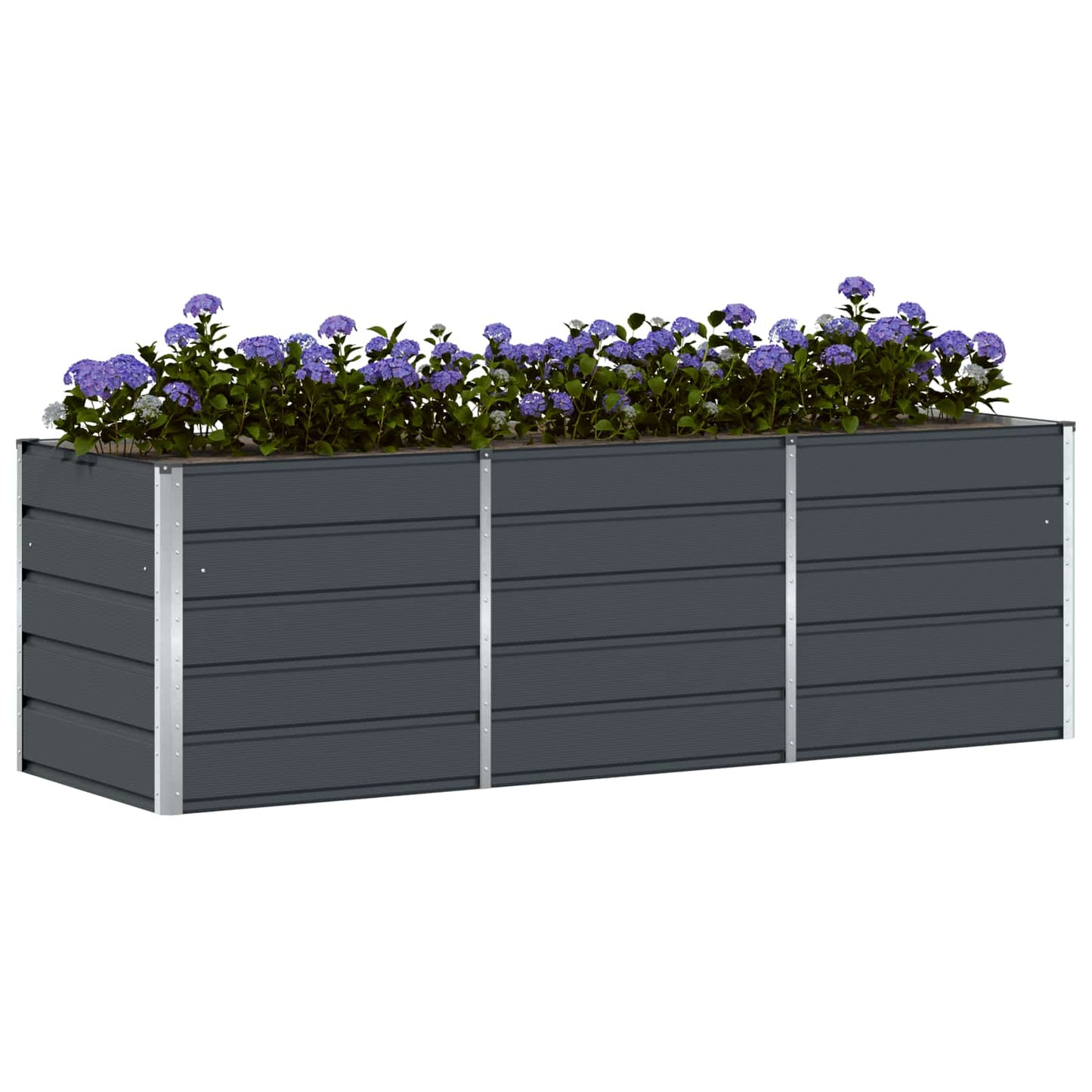 Jardinera vidaxx antracita 240 x 80 x 75 cm acero