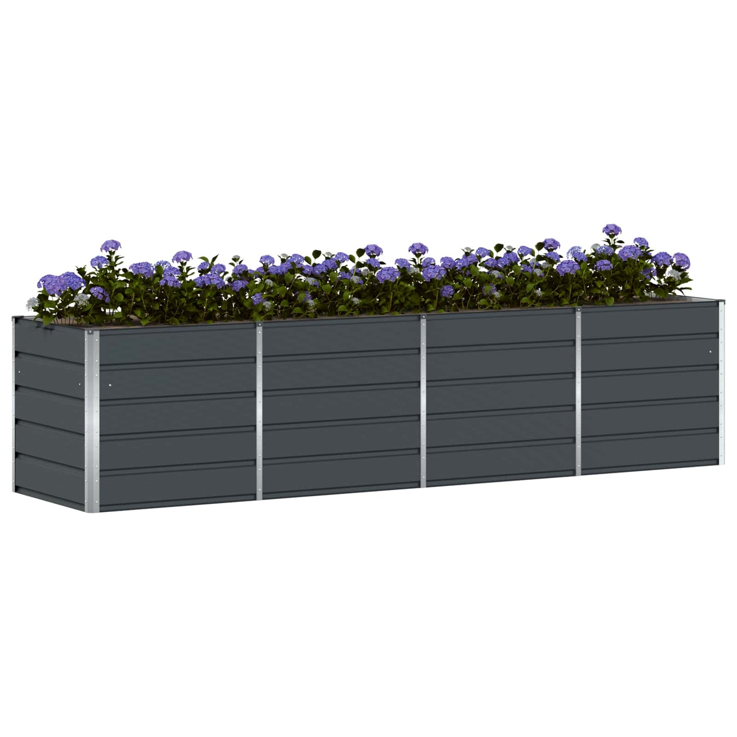 Jardinera vidaxx antracita 240 x 80 x 75 cm acero