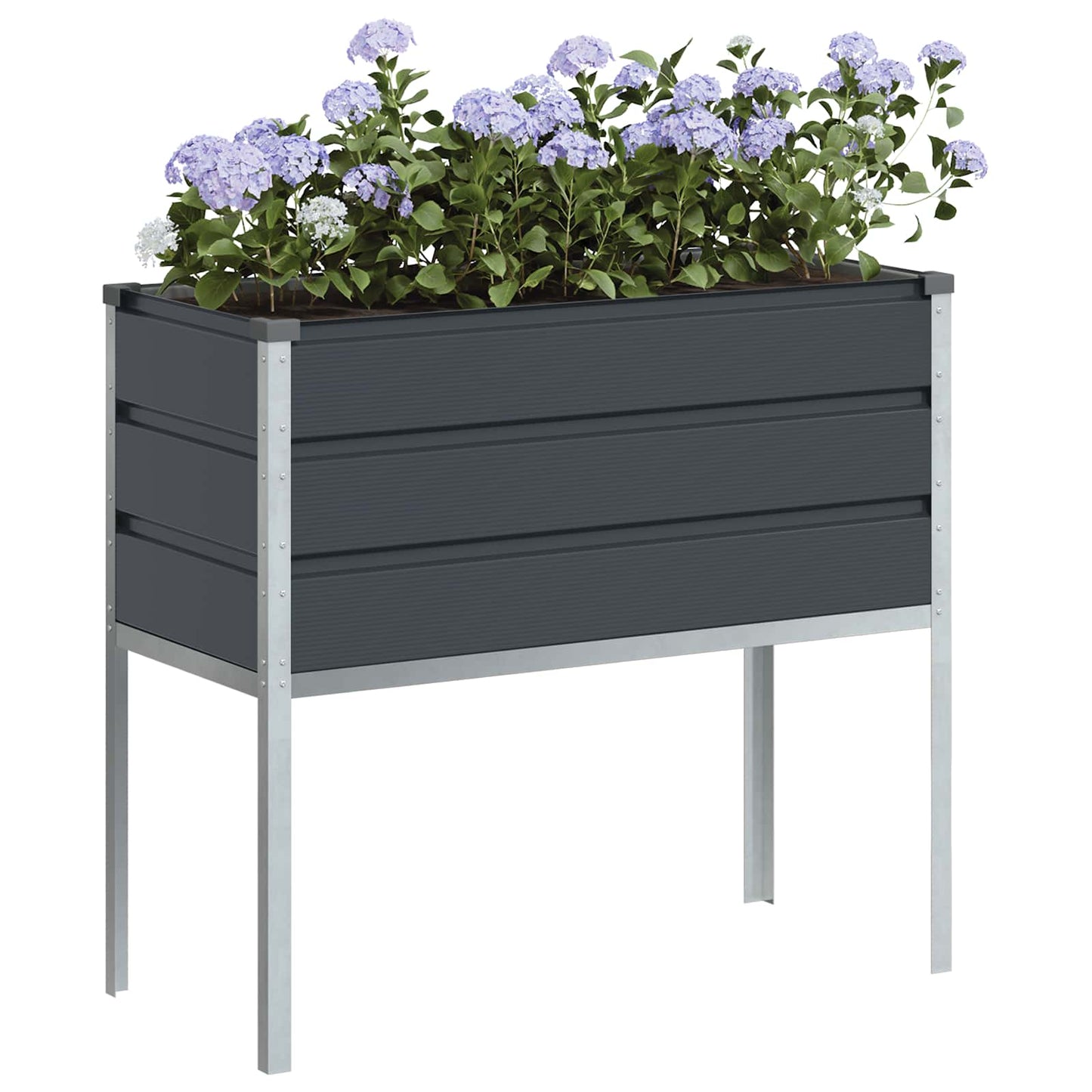 Jardinera vidaxx antracita 100 x 45 x 90 cm acero galvanizado