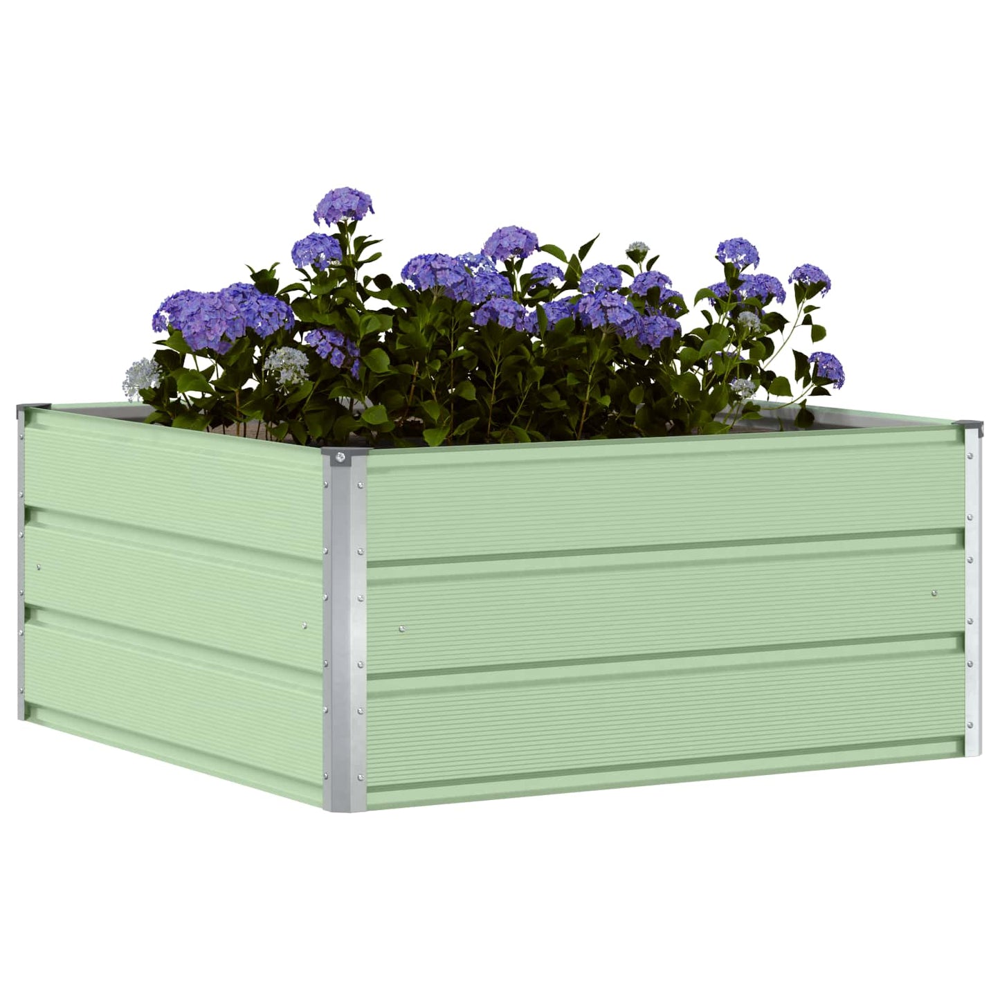 Vidaxl plantenbak pastelgroen 100 x 100 x 45 cm staal