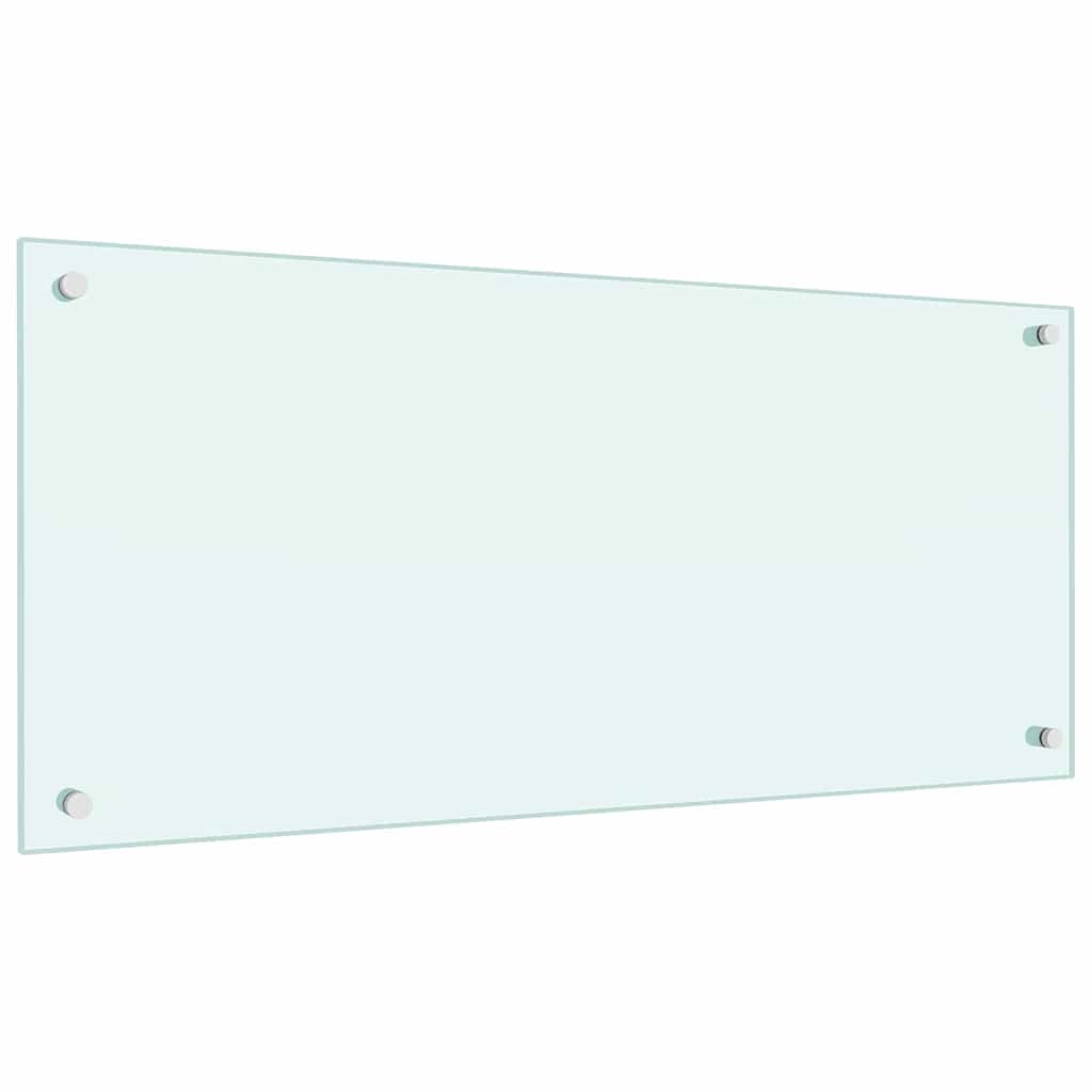 Vidaxxl salpicadero de cocina 2 piezas blanco 90 x 40 cm vidrio templado