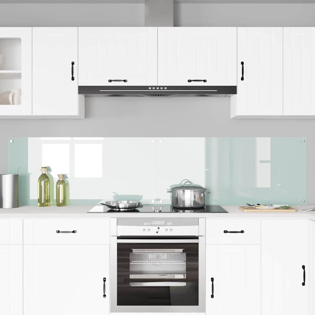 VidaXL salpicadero de cocina 2 uds blanco 110 x 50 cm vidrio templado