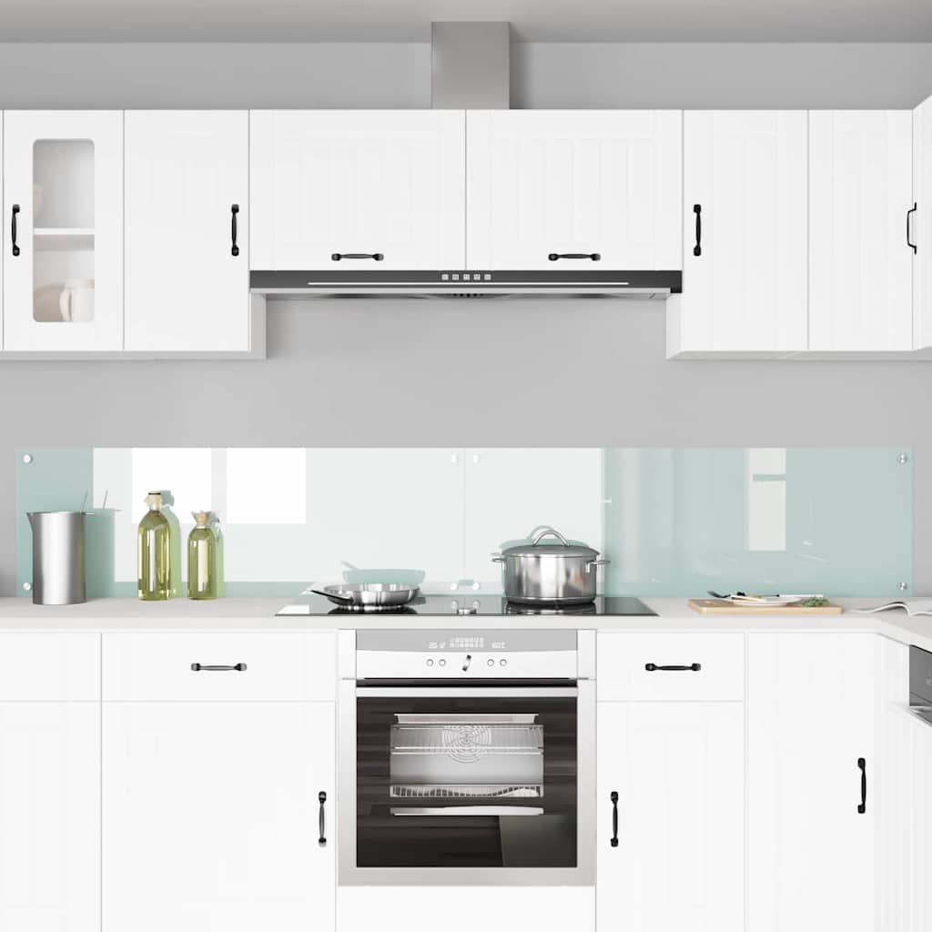 VidaXL salpicadero de cocina 2 piezas blanco 120 x 40 cm vidrio templado