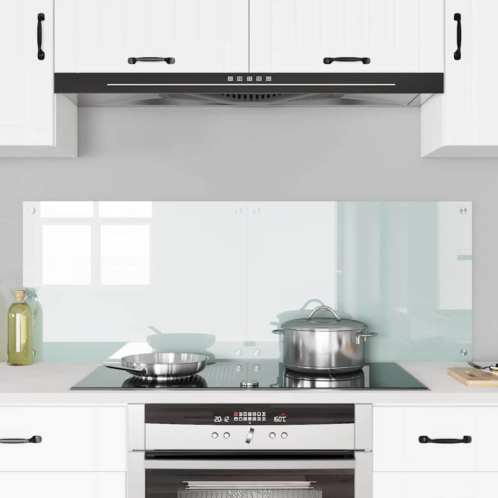 Vidaxl keuken achterwand 2 pcs wit 70 x 50 cm gehard glas