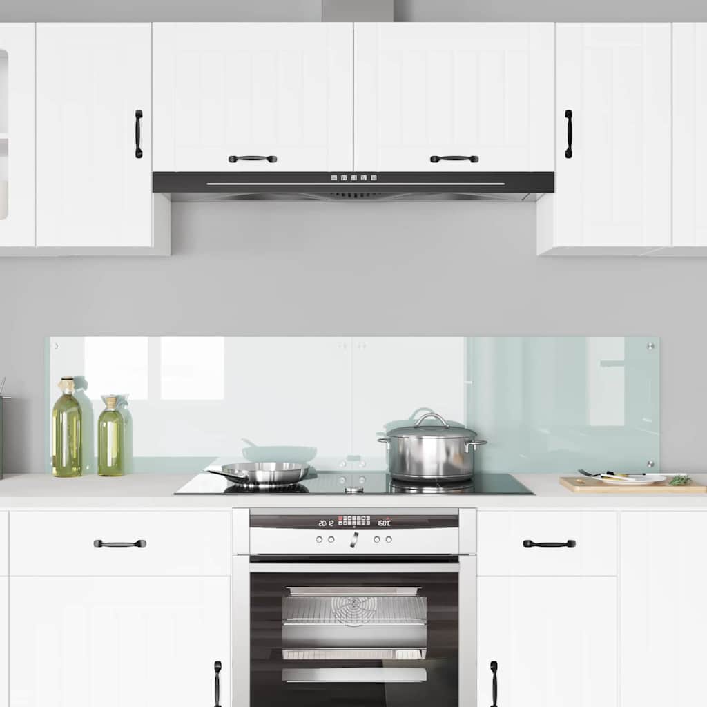 Vidaxl keuken achterwand 2 pcs wit 90 x 40 cm gehard glas