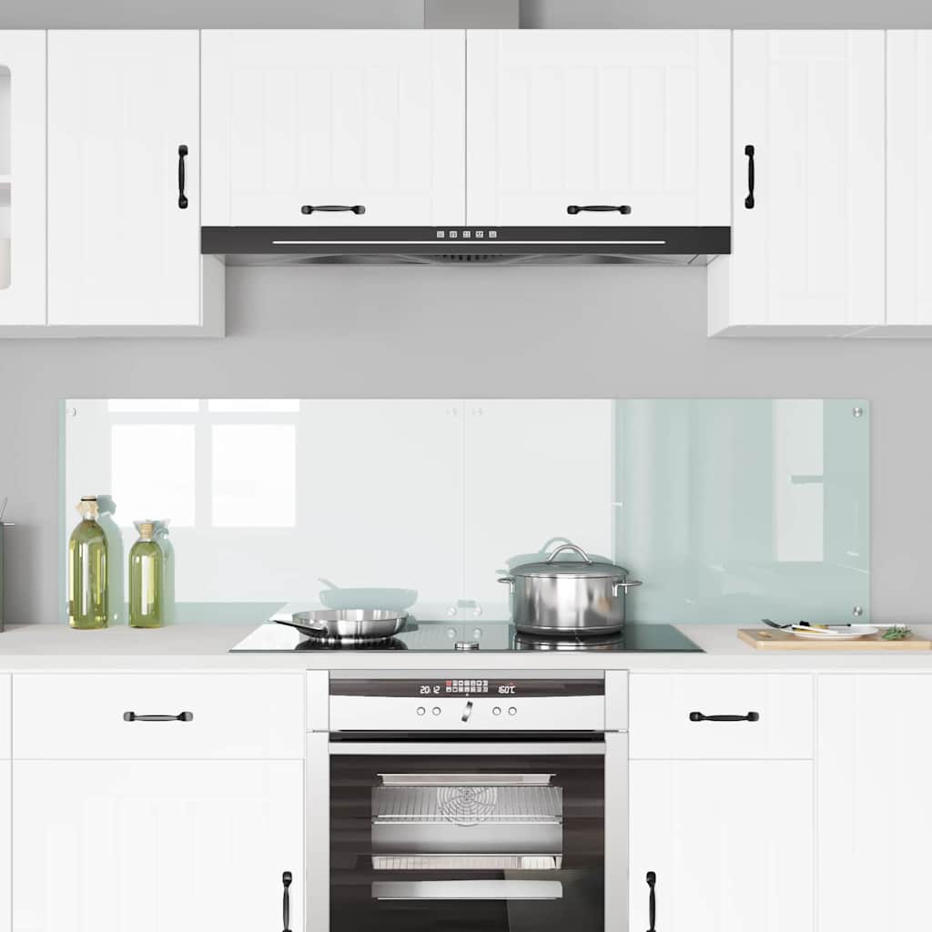 Vidaxl keuken achterwand 2 pcs wit 90 x 50 cm gehard glas