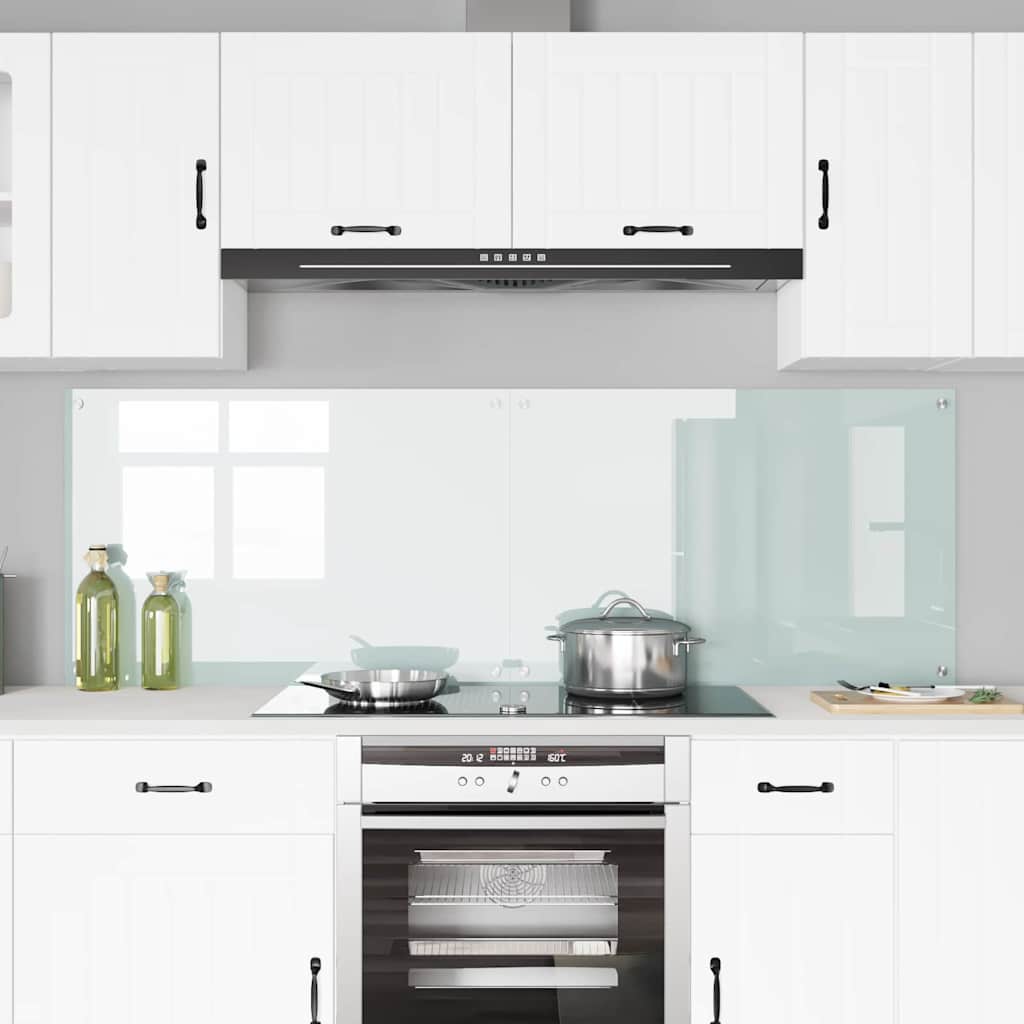 Vidaxl keuken achterwand 2 pcs wit 90 x 60 cm gehard glas