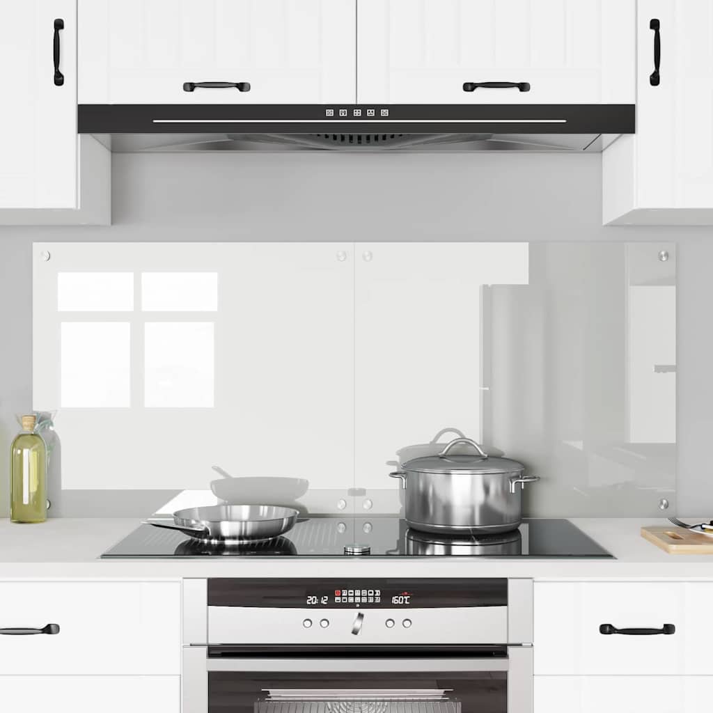 VidaXL pared trasera de cocina 2 piezas vidrio templado transparente 70 x 60 cm