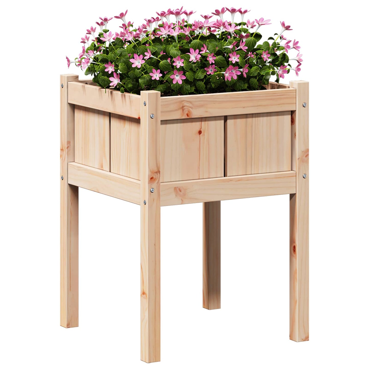 Vidaxx macetero de jardín natural 50 x 50 x 70 cm madera maciza de pino